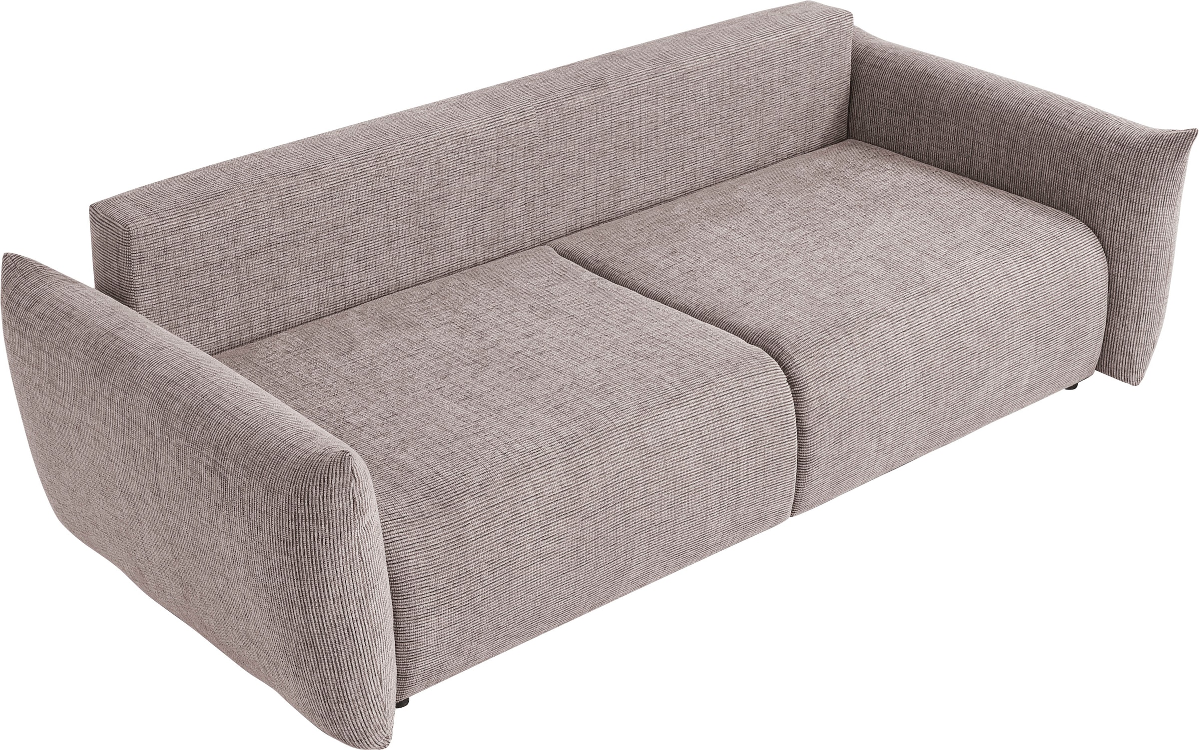 INOSIGN 3-Sitzer »MAVAS Schlafsofa mit Bettkasten«, ca.240/108cm (Liegefläche 212/145 cm), Cord, Chenille, Struktur