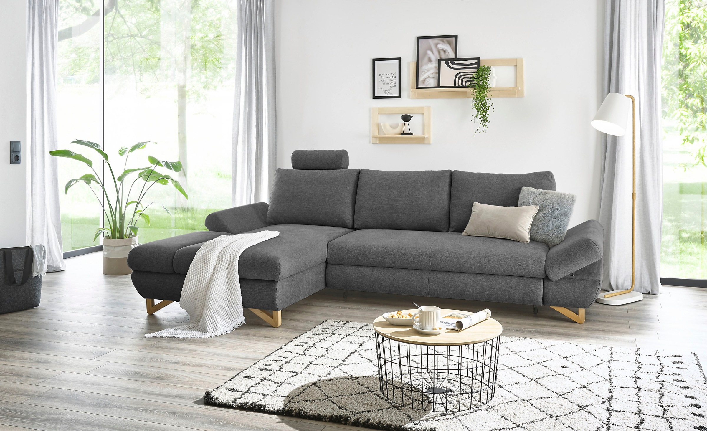 INOSIGN Ecksofa »City/Giron, L-Form,«, verstellbare Armlehnen mit Rasterfunktion