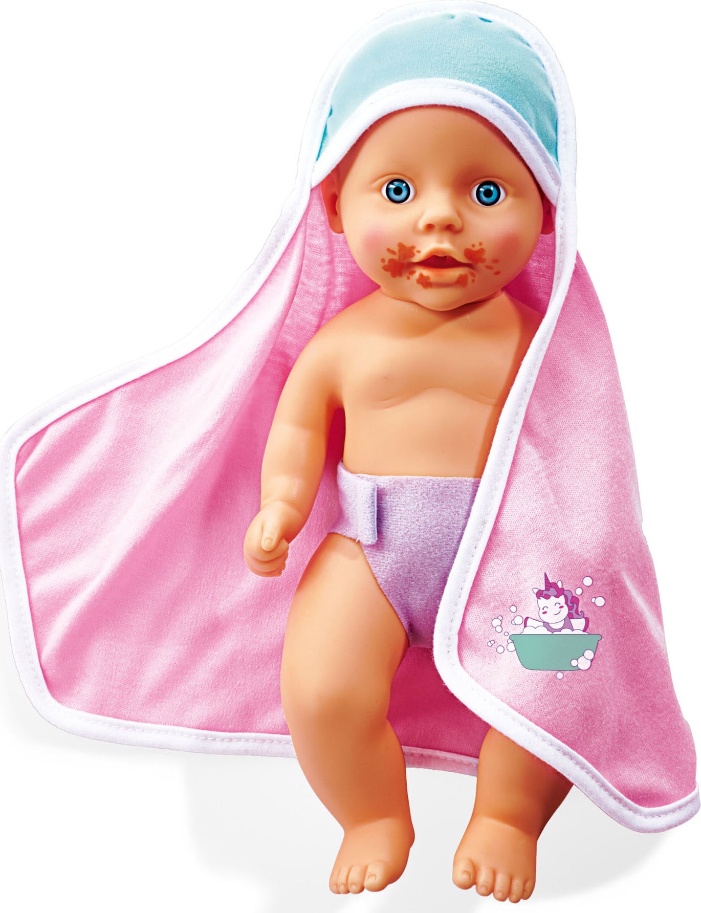 SIMBA Babypuppe »New Born Baby, Dreckspatz«, badefähig