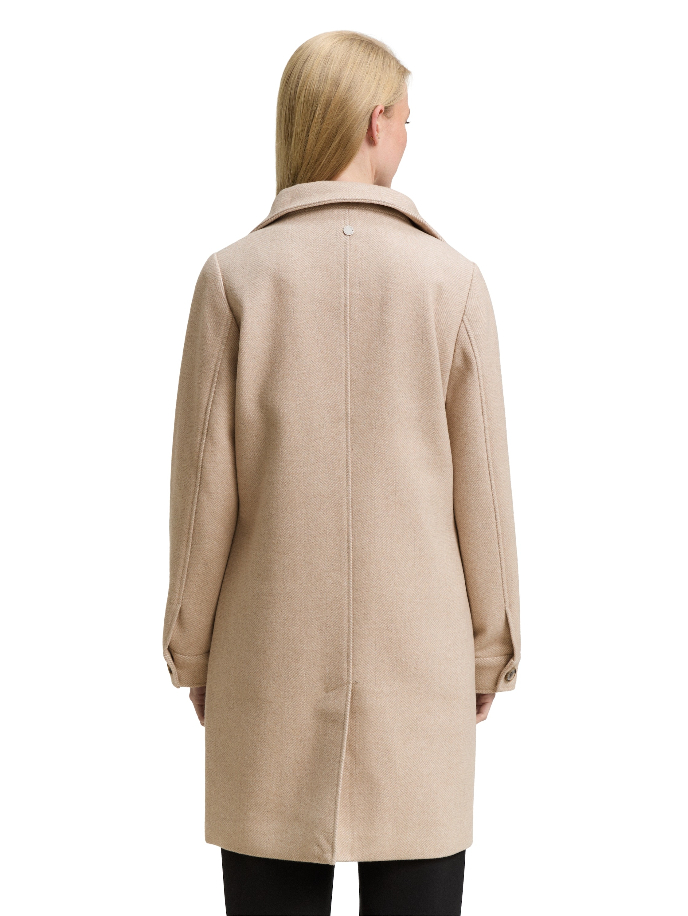 TOM TAILOR Wollmantel mit Knopfleiste und Stehkragen