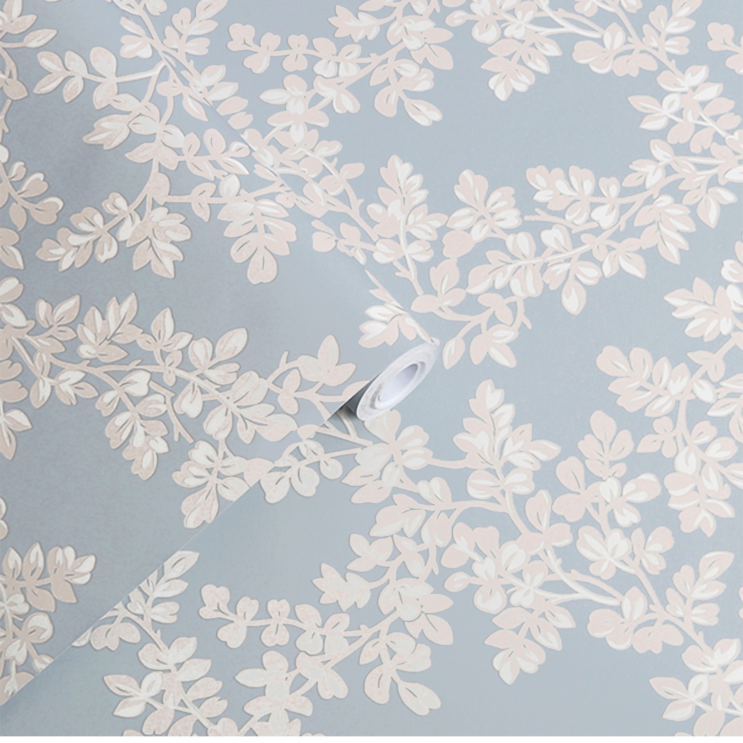 LAURA ASHLEY Vliestapete »Laura Ashley Burnham Pale Seaspray Vliestapete«, geblümt, Laura Ashley Burnham Pale Seaspray Vliestapete