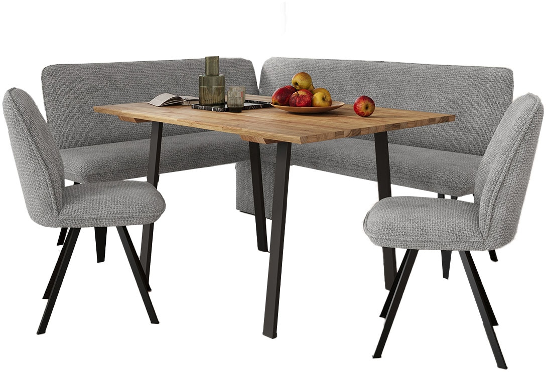 Eckbankgruppe OTTO HOME "Mily Essecke, Sitzgruppe, Eckbankgruppe, Küchenbankgruppe", grau (ghost grau, schwarz), B:205cm H:89cm T:164cm