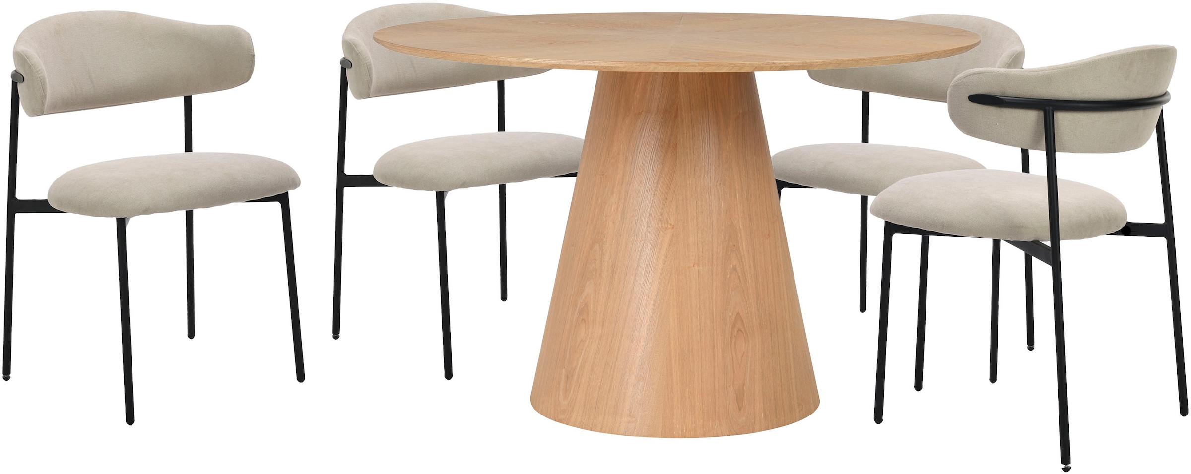 byLIVING Esszimmerstuhl »Jersey (2er-Set)«, (Set), Gestell Metall schwarz, Küchenstuhl, Webstoffbezug, diverse Farben