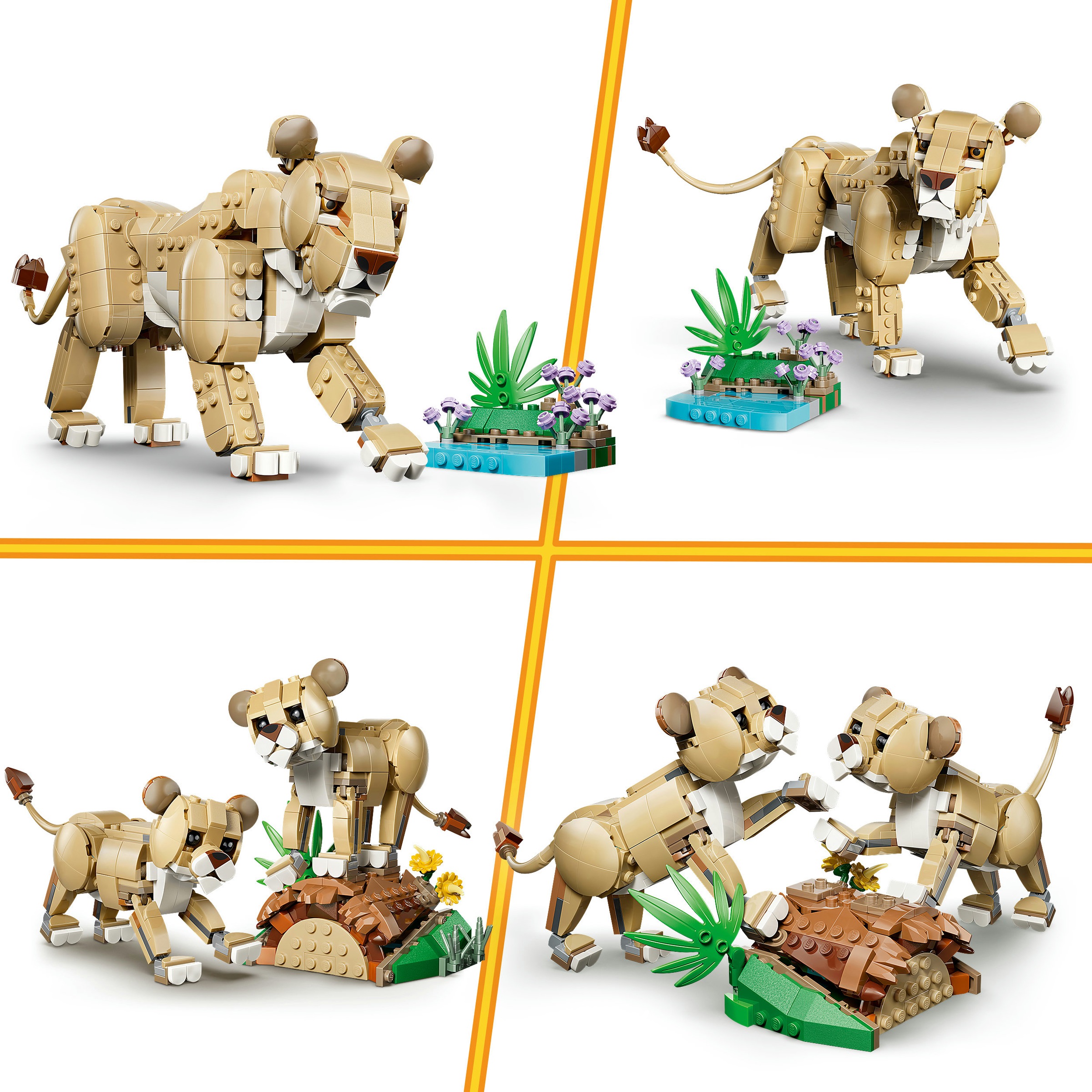 LEGO® Konstruktionsspielsteine »Wilde Tiere: Majestätischer Löwe (31386), LEGO Creator« Made in Europe
