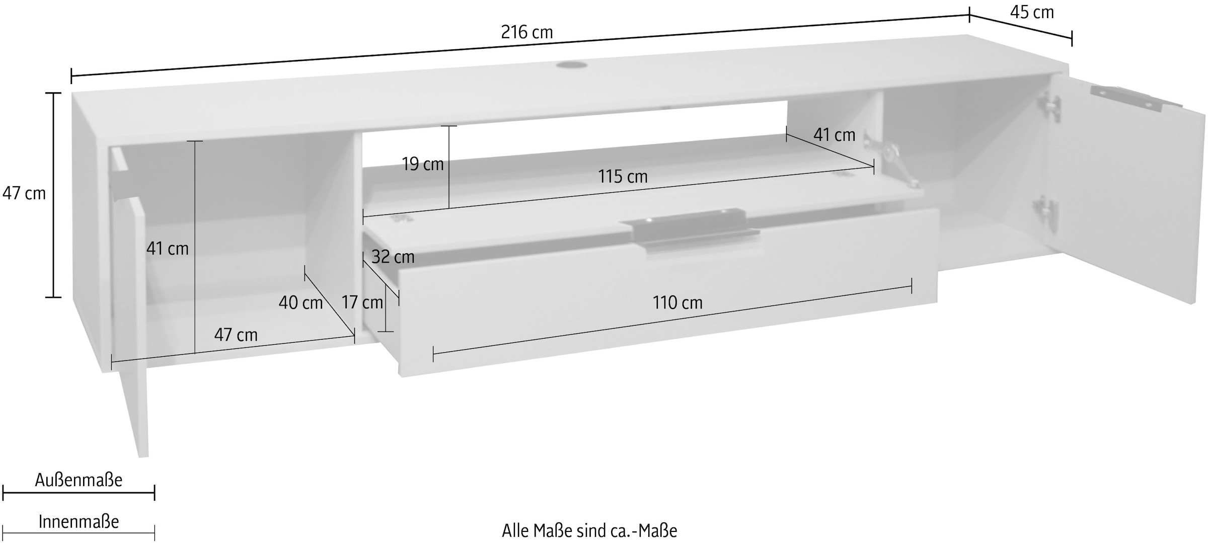 Mäusbacher Lowboard »Bonnie TOPSELLER!«, (OTTOs Choice), Modernes Lowboard