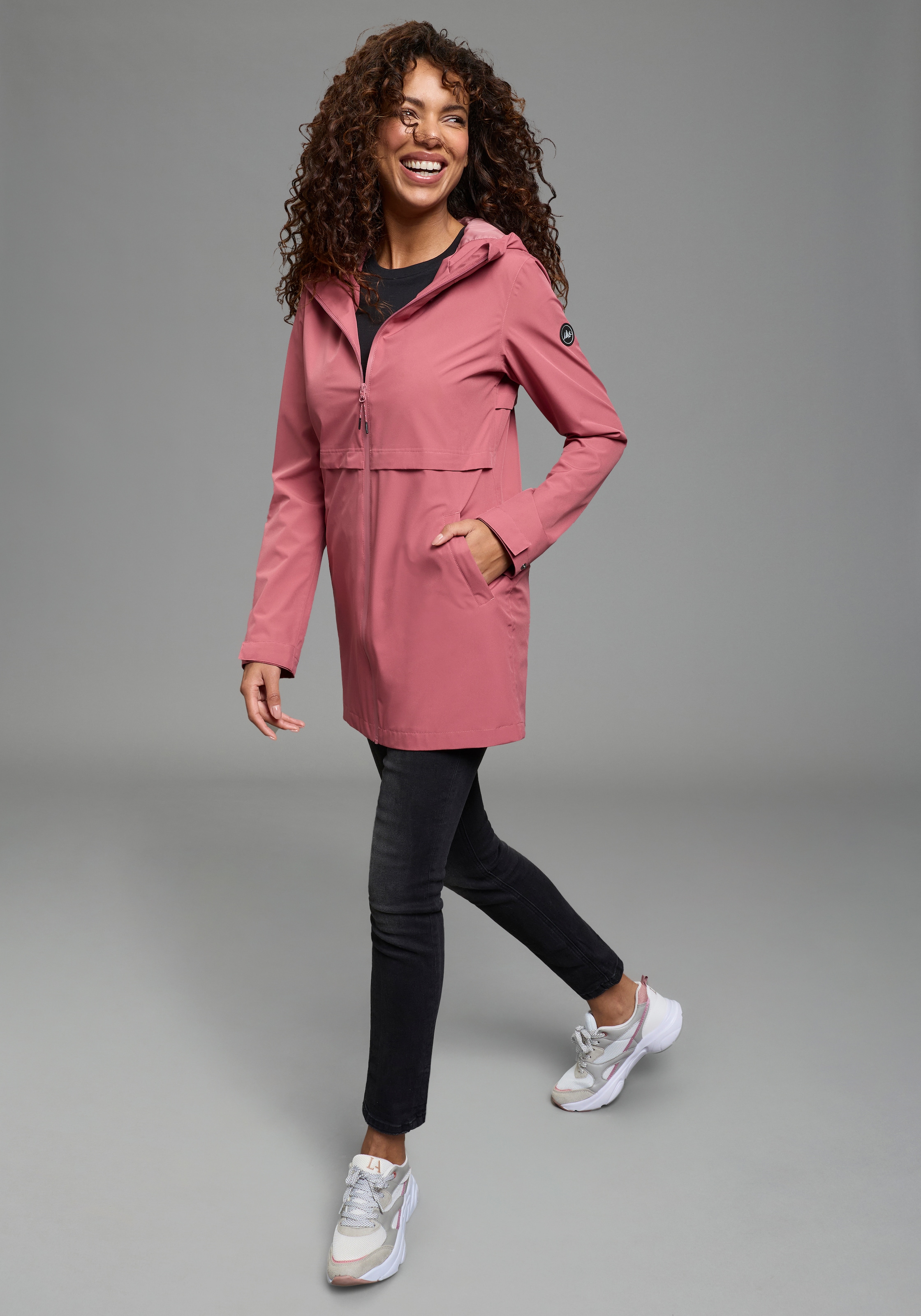 Polarino Funktionsjacke mit Kapuze leicht, Wasserdicht, atmungsaktiv