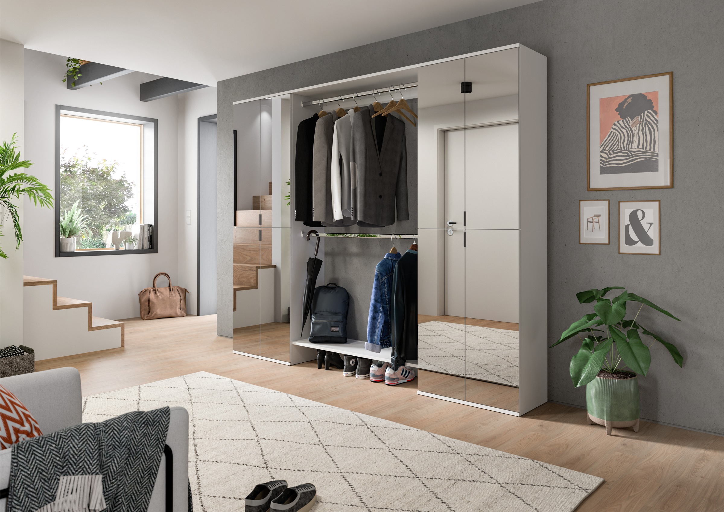 INOSIGN Garderoben-Set, (3 St.), Trondheim, Garderobenset 3-tlg.Breite 232 günstig online kaufen