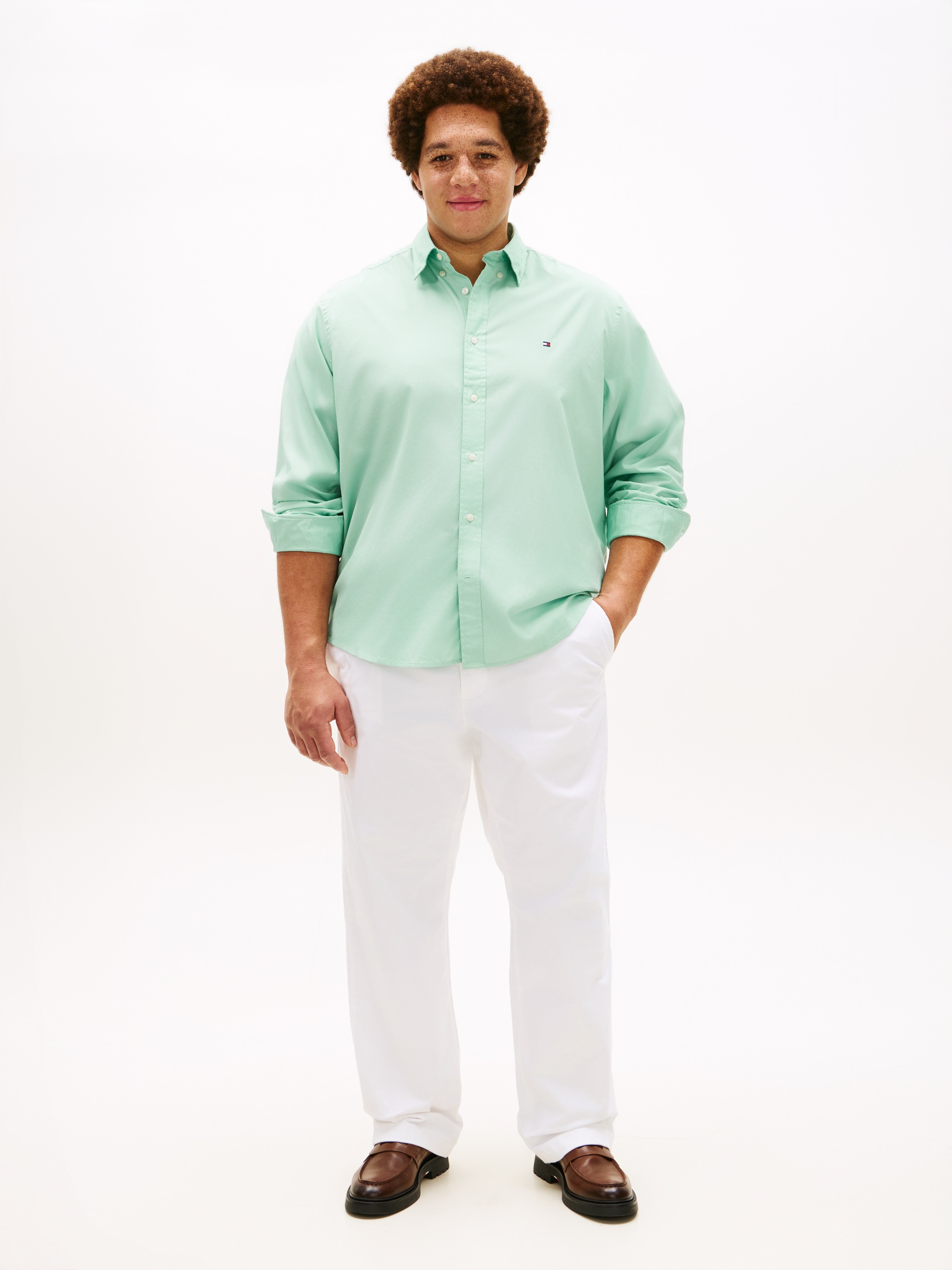 Tommy Hilfiger Big & Tall Langarmhemd »BT-FLEX POPLIN SOLID« Große Größen, regular fit