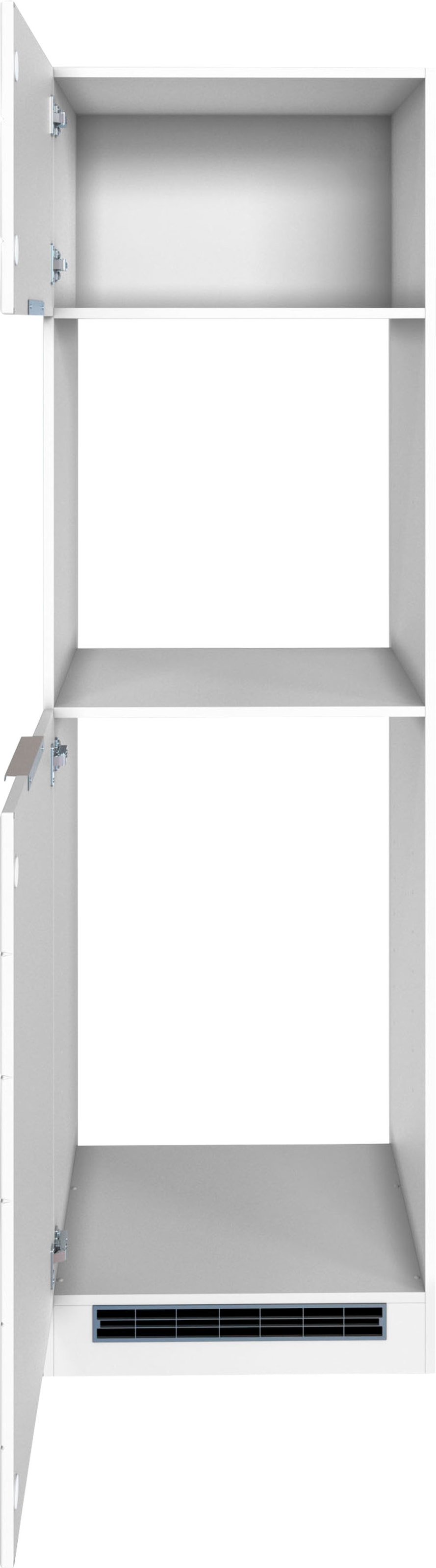 KOCHSTATION Backofen/Kühlumbauschrank »KS-Luhe« 60 cm breit, hochwertige MDF-Fronten mit waagerechter Lisene