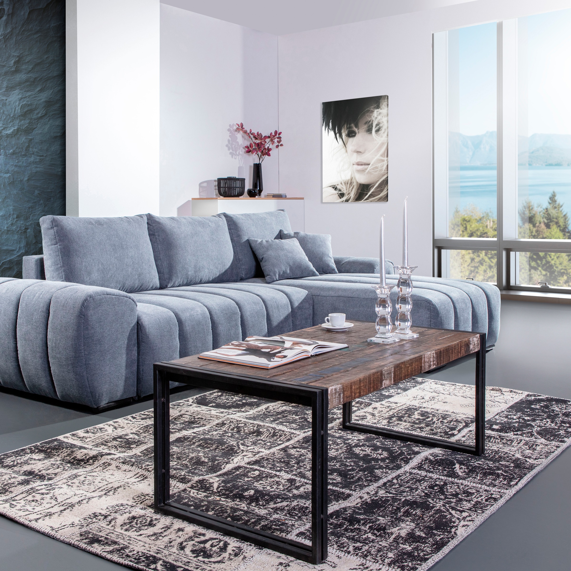 Gutmann Factory Couchtisch »Titan«, moderne Kombination aus Metall und Mass günstig online kaufen