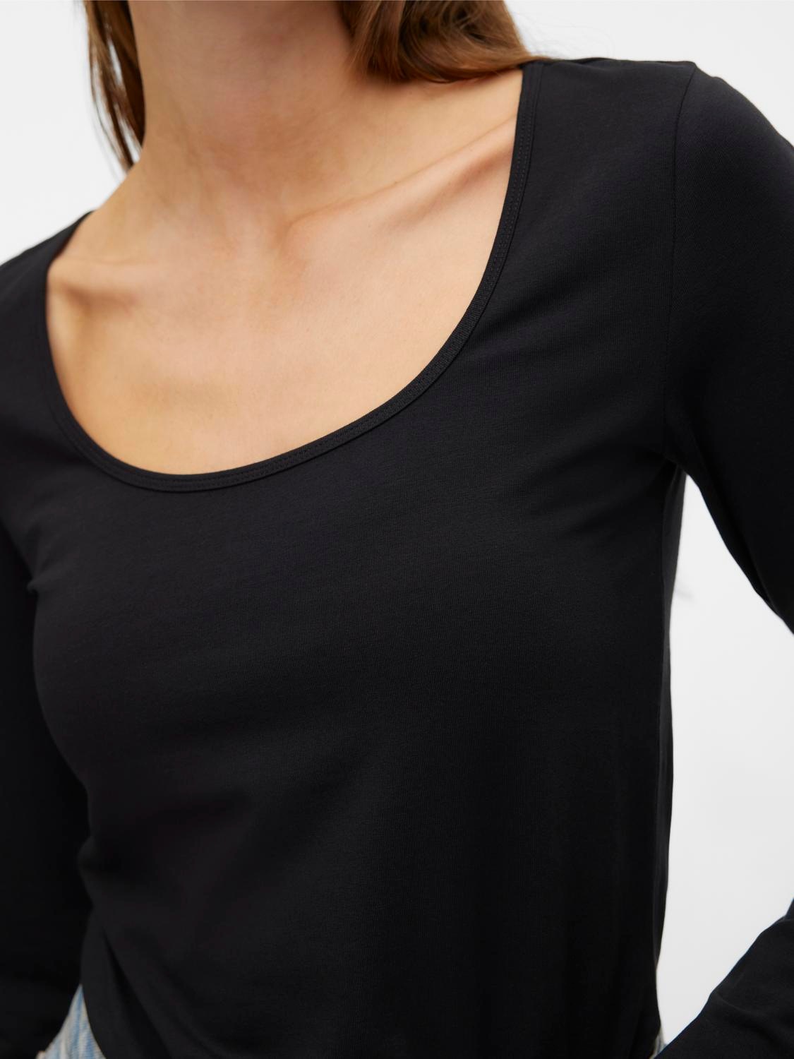 Vero Moda Langarmshirt »VMLULU LS U-NECK TOP JRS GA NOOS«