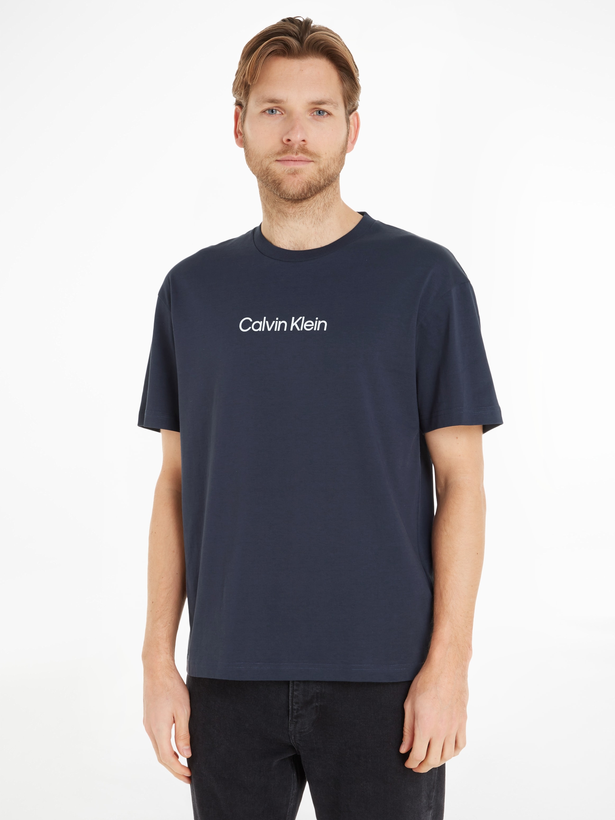 Supergünstiger Ausverkauf läuft! Calvin Klein T-Shirt COMFORT T-SHIRT«, mit online LOGO »HERO Markenlabel aufgedrucktem bei