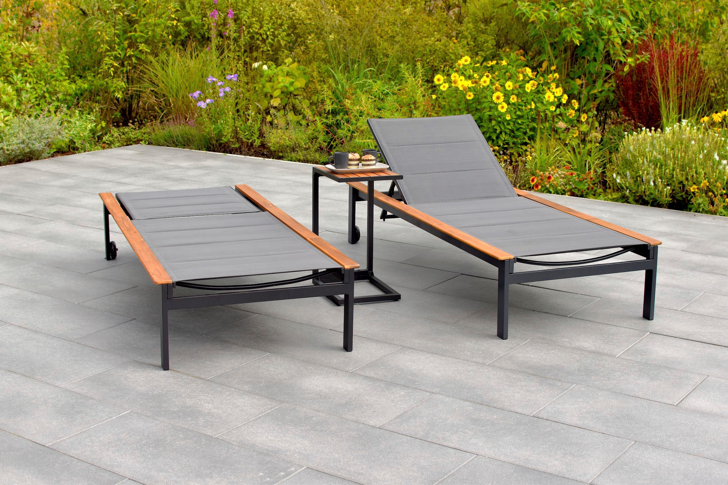 MERXX Gartenliege »Paxos« 2 Liegen und Beistelltisch günstig online kaufen