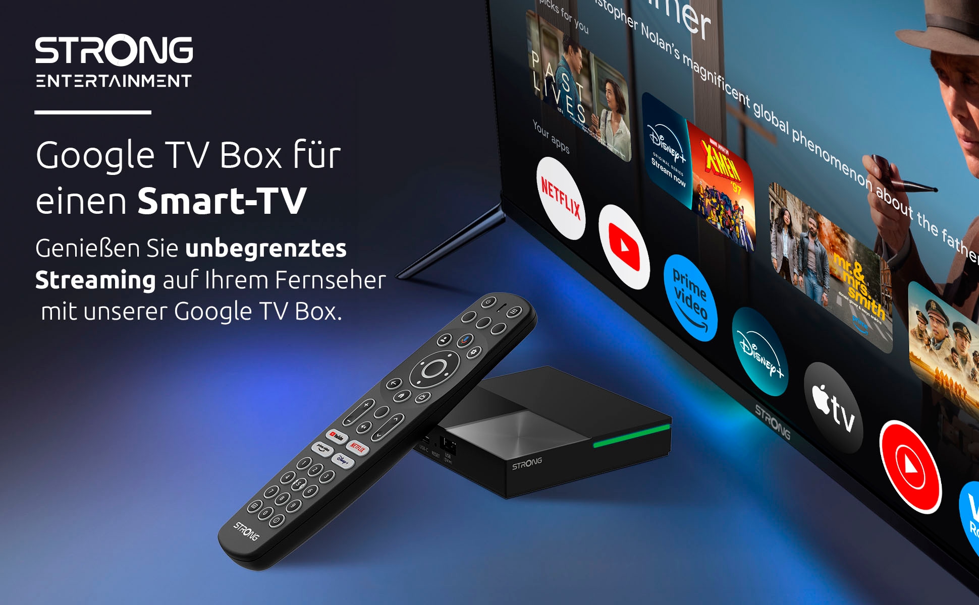 Strong Streaming-Box »LEAP-S3 PRO«, Video-Streaming: Netflix, Youtube, Amazon Prime Video, Disney+