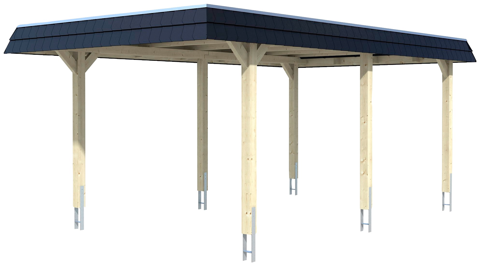 Skanholz Einzelcarport »Wendland« Leimholz 291 cm natur günstig online kaufen