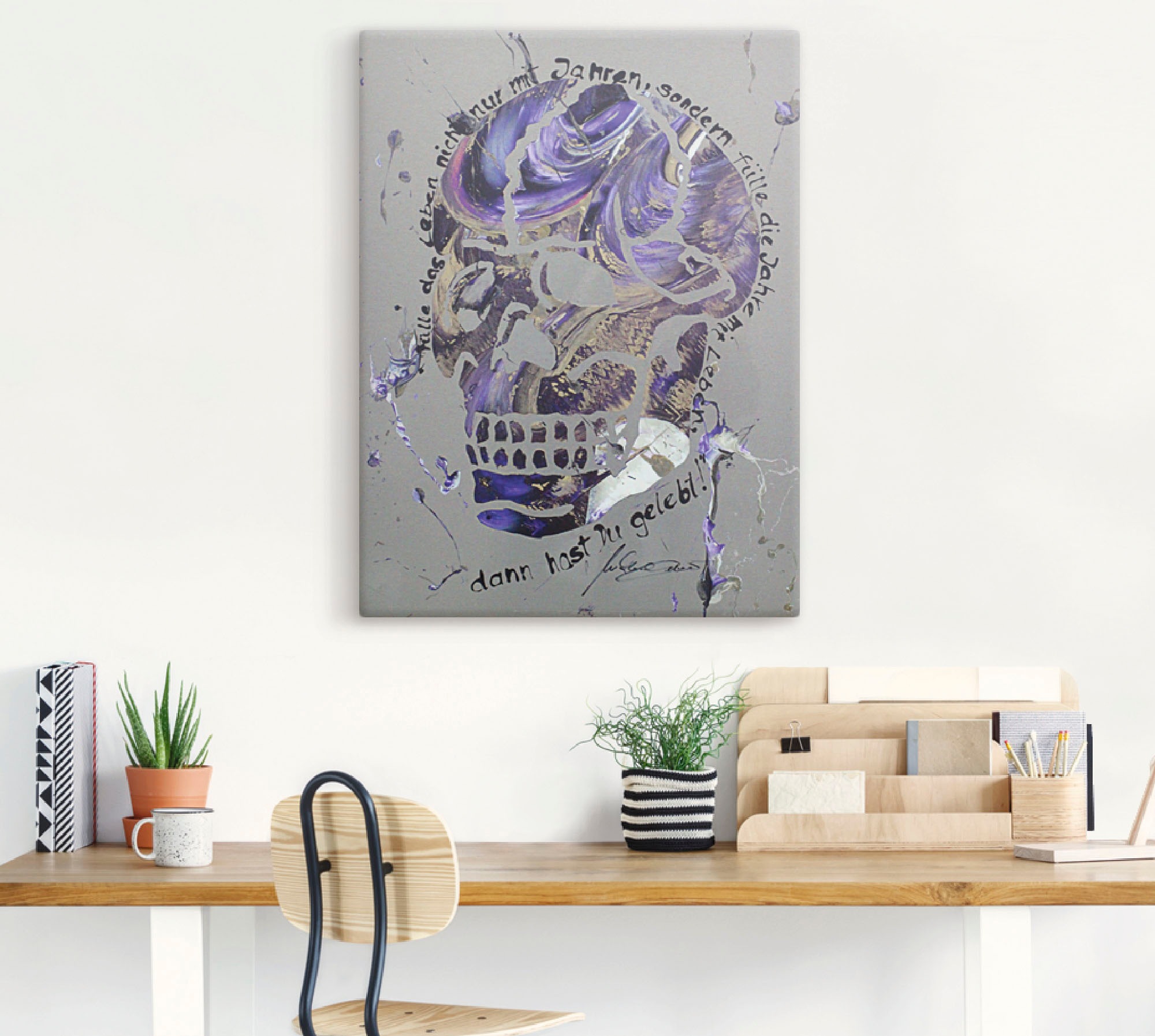 Artland Leinwandbild »Totenkopf 3« Körper 1 Stk. tlg. als Leinwandbild in verschied. Größen