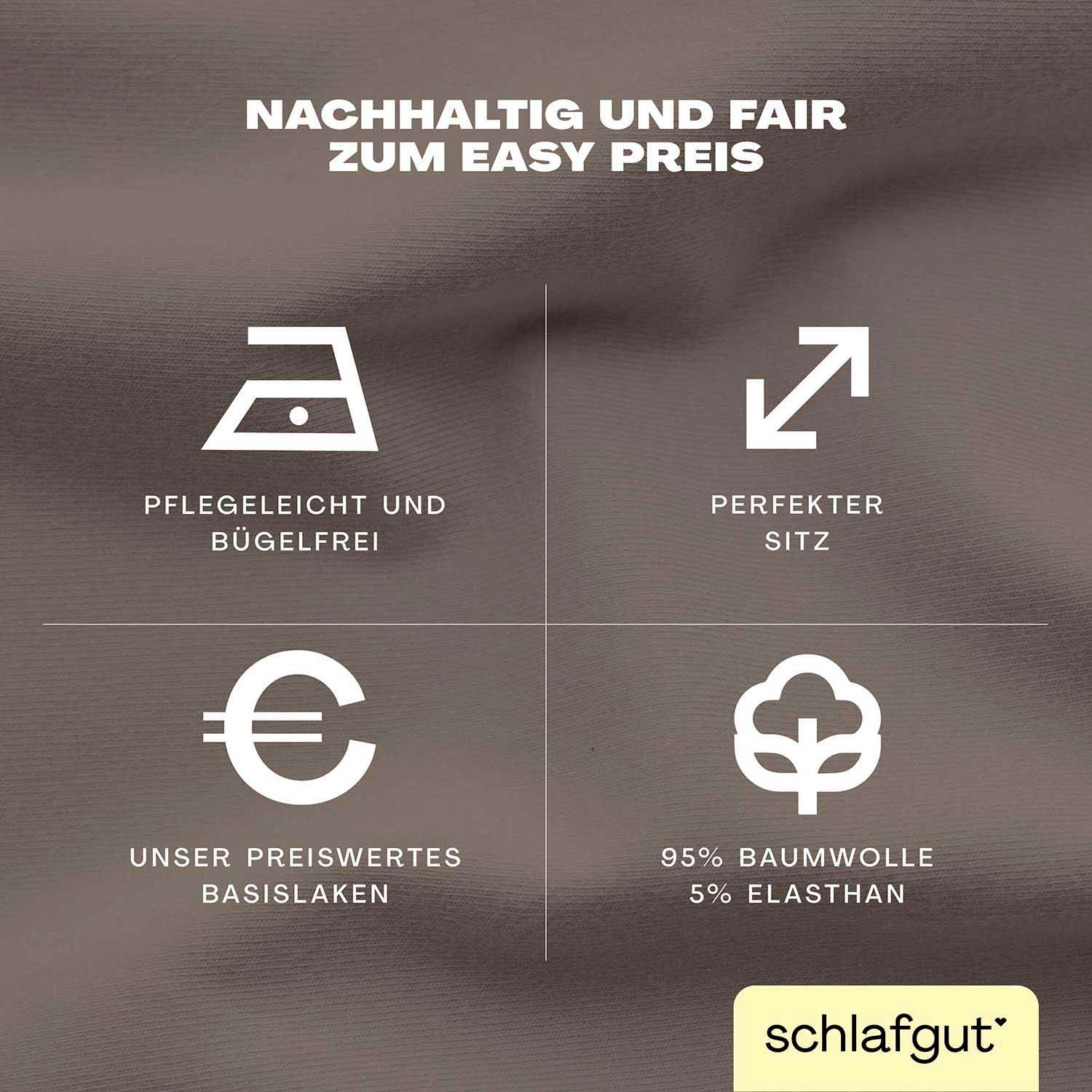 Schlafgut Spannbettlaken »EASY Jersey Elasthan Topper«, MADE IN GREEN by OEKO-TEX®