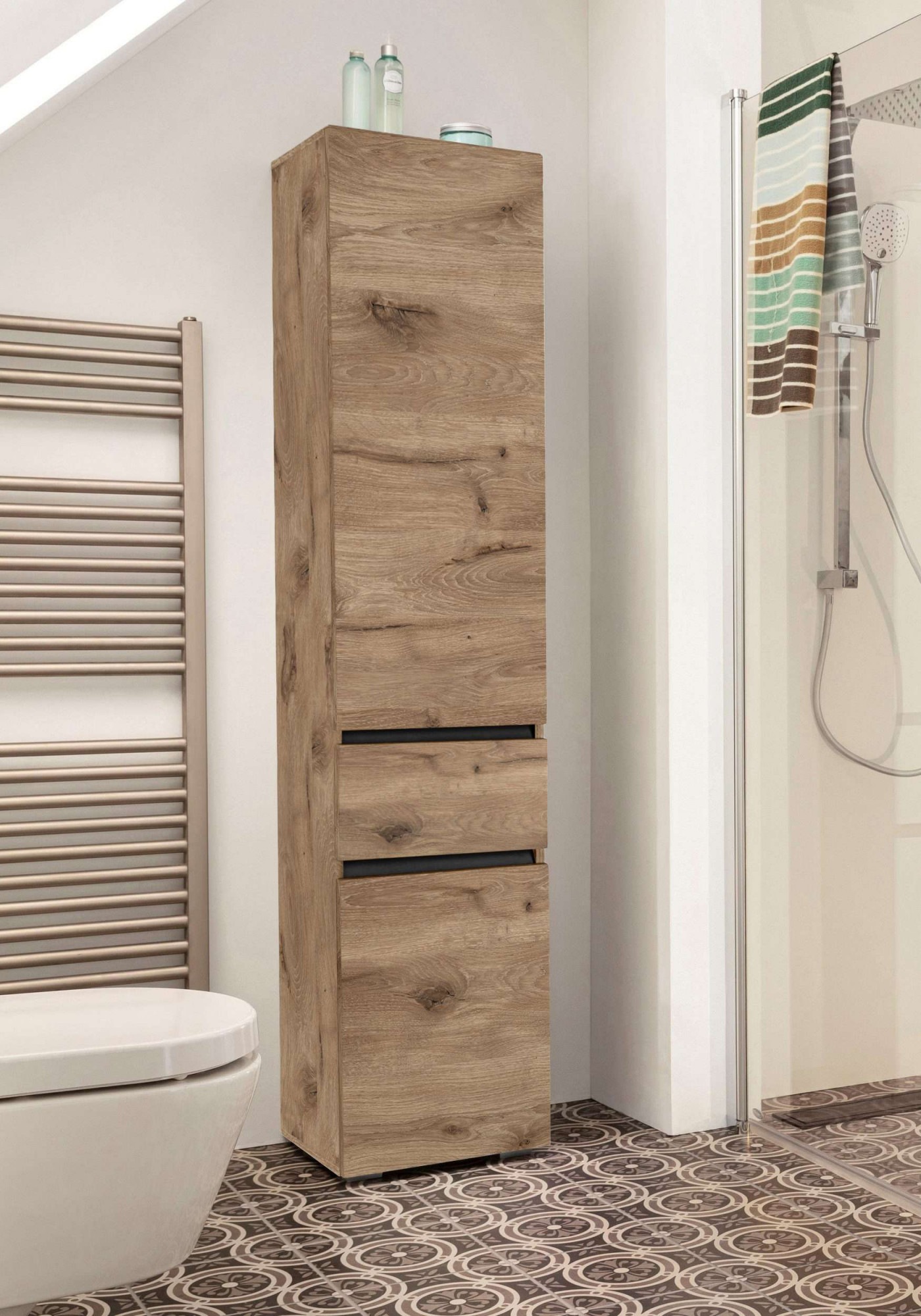 Home affaire Hochschrank "Wisla" Höhe 180 cm, mit Türen & Schubkasten günstig online kaufen