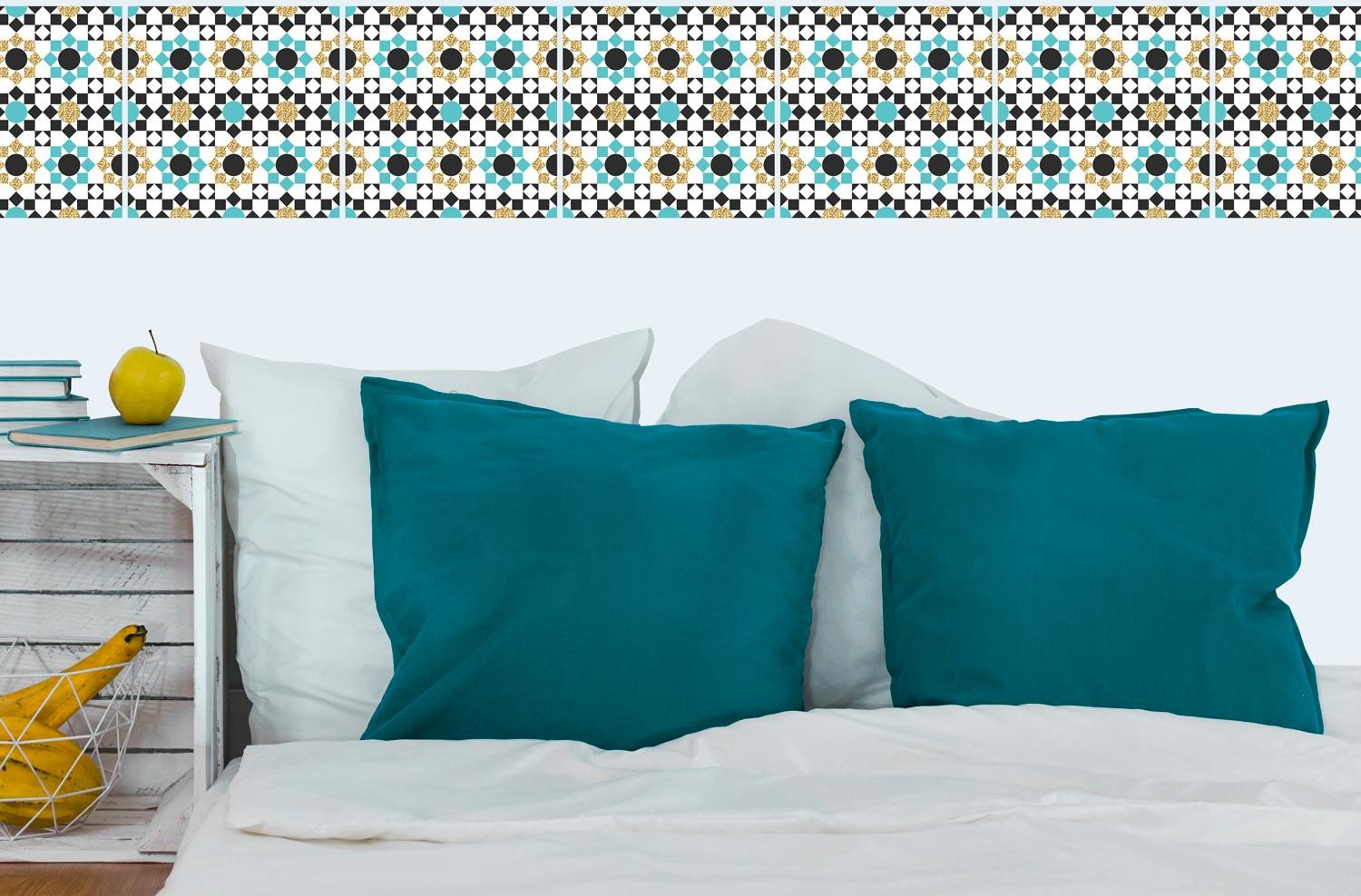 queence Fliesenaufkleber »Mosaik Muster«, (12 St.), Stickerfliesen, selbstklebend, Sticker, 12er Set