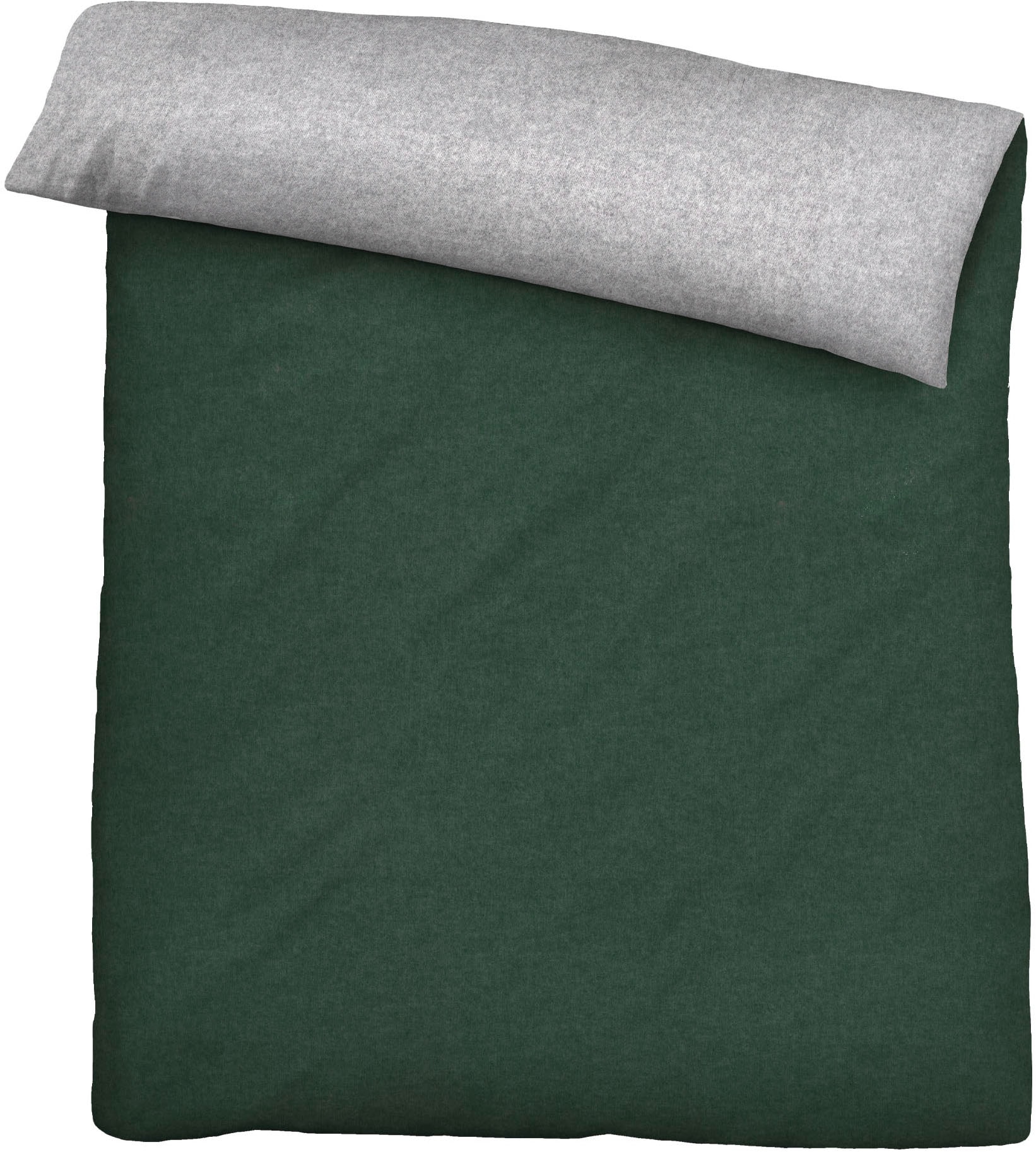 Biberna Wendebettwäsche »Hermal Biber, in Gr. 135x200, 155x220 oder 200x200 cm, Reißverschluss«, (2 tlg.), Bettwäsche in Melangeoptik, Winterbettwäsche, Made in Germany