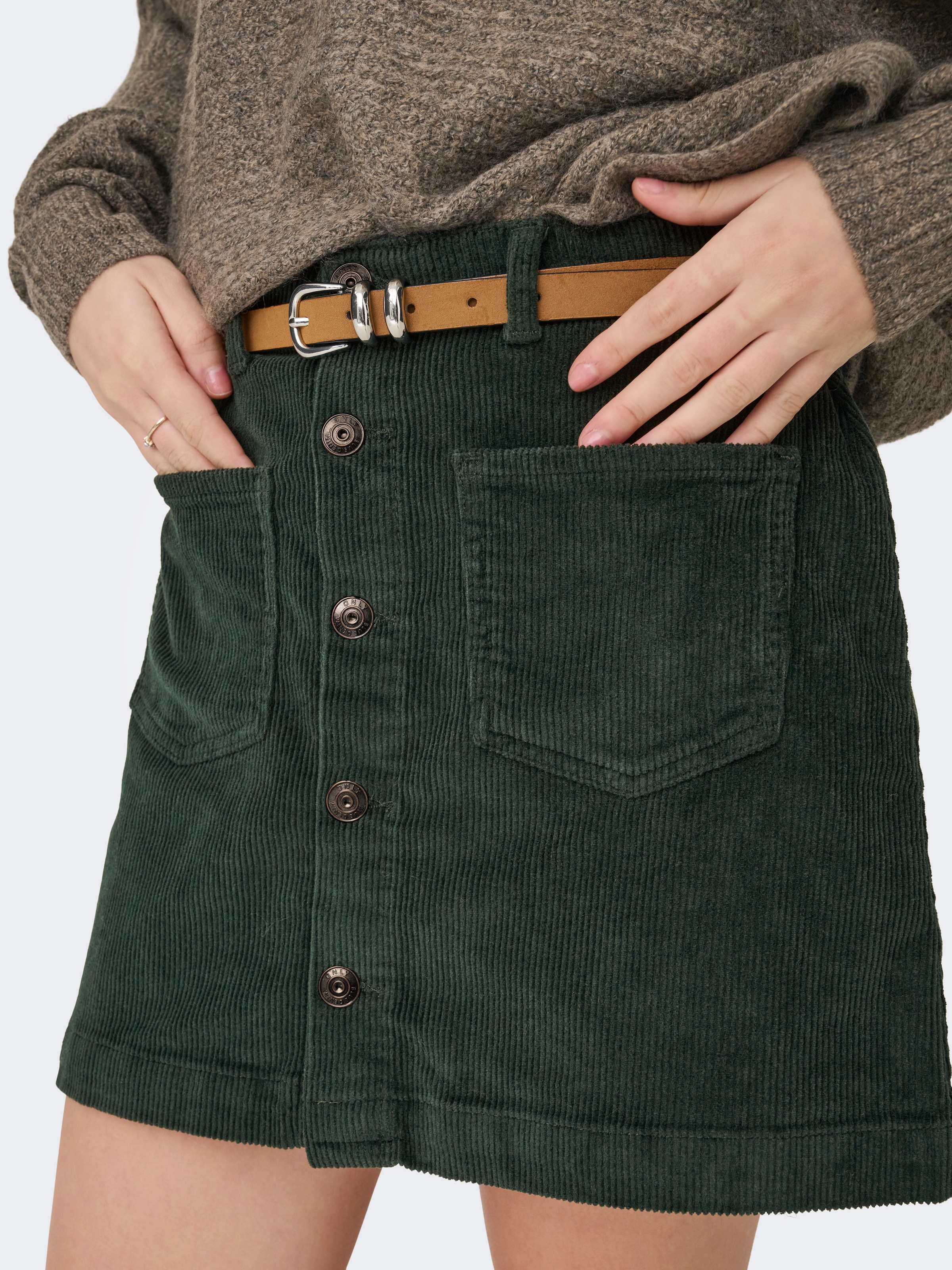 ONLY Cordrock »ONLAMAZING HW CORD SKIRT« Baumwollmischung