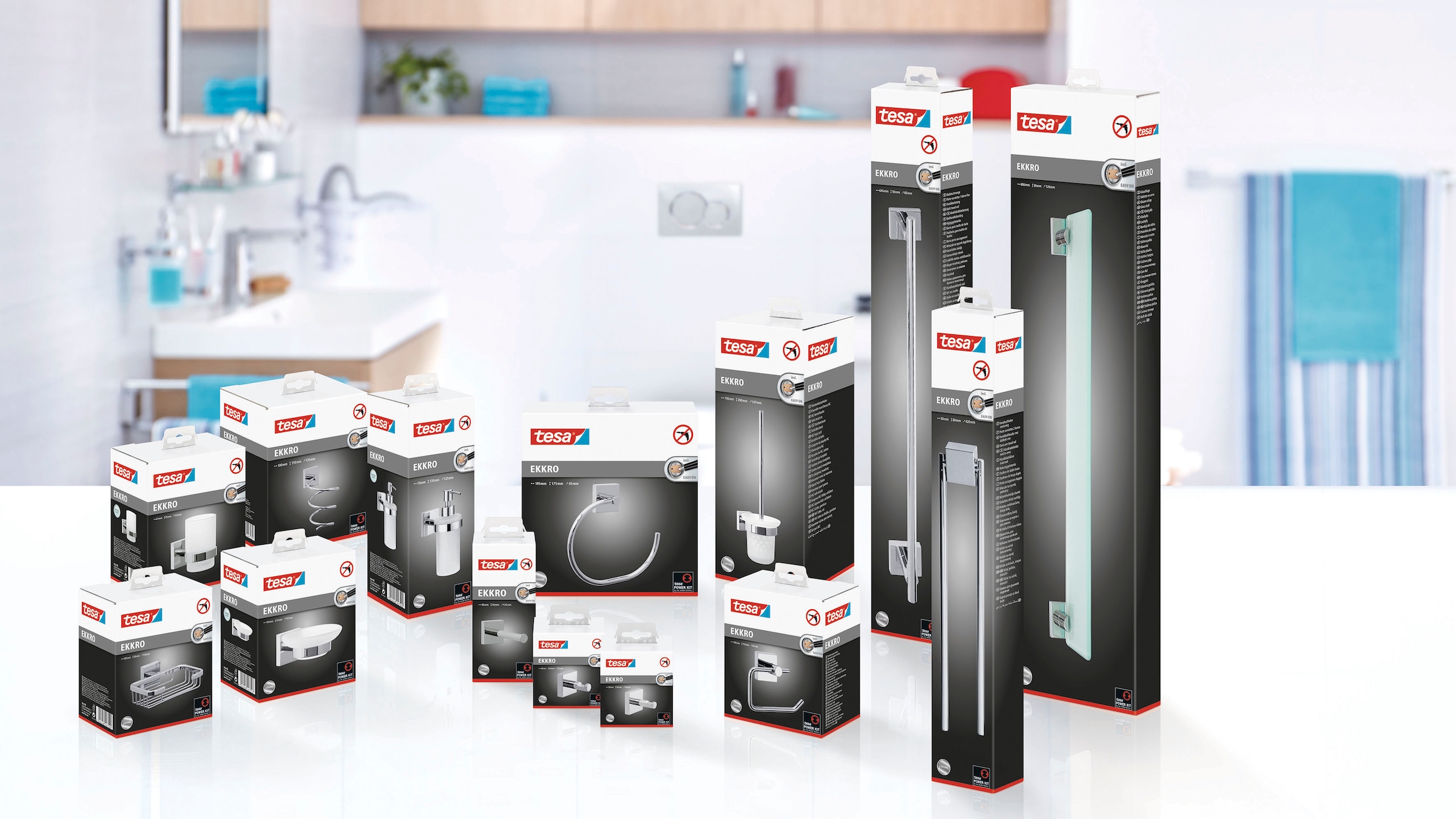 tesa Handtuchring »tesa ekkro Handtuchring« chrom 4,5 cm : 19,5 cm : 17,5 cm