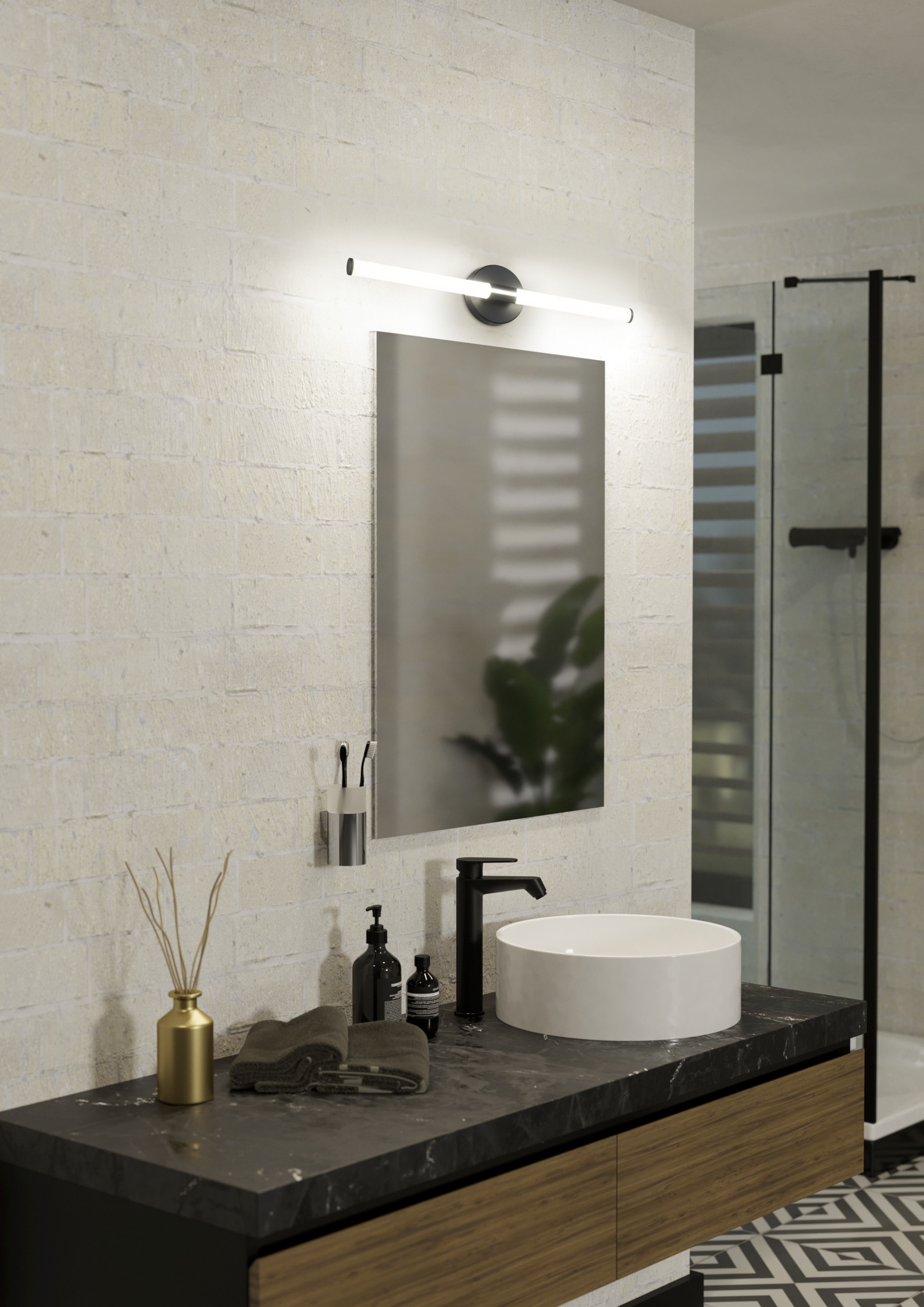 EGLO Spiegelleuchte »RAMOLA Spiegellampe - Stahl - LED - 11W - IP44« LED-Mo günstig online kaufen