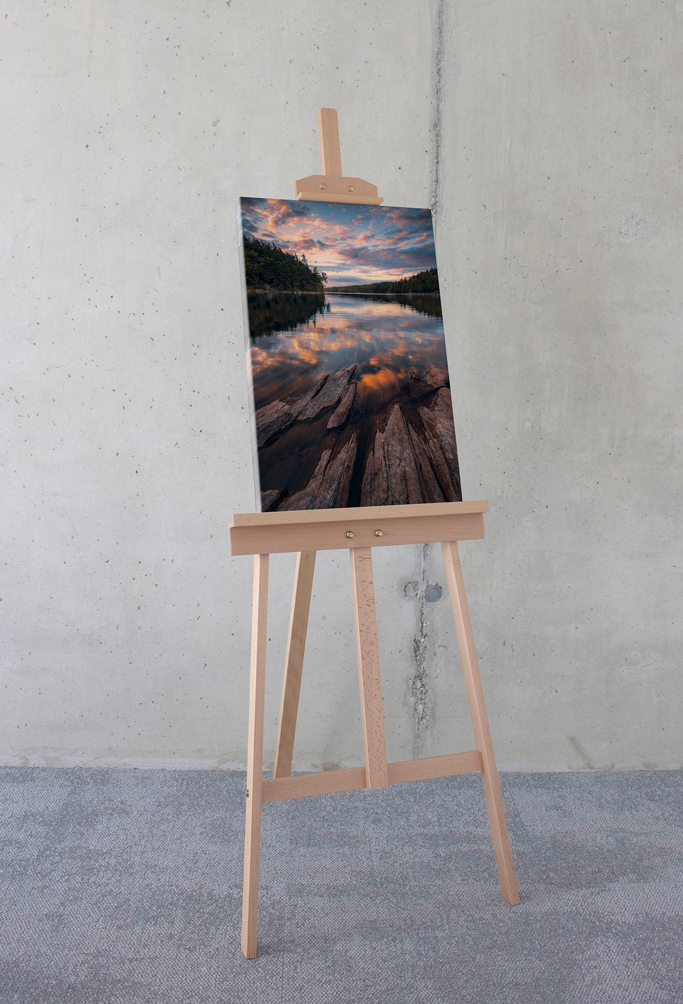 Komar Leinwandbild »Swedish Structures - Größe 40 x 60 cm«, Baum-Blätter-Natur-Berge-Blumen-Foto-Jahreszeiten-Landschaft-Meer-Strand-Palmen, (Packung, 1 St.), Keilrahmenbild mi Echtholzrahmen