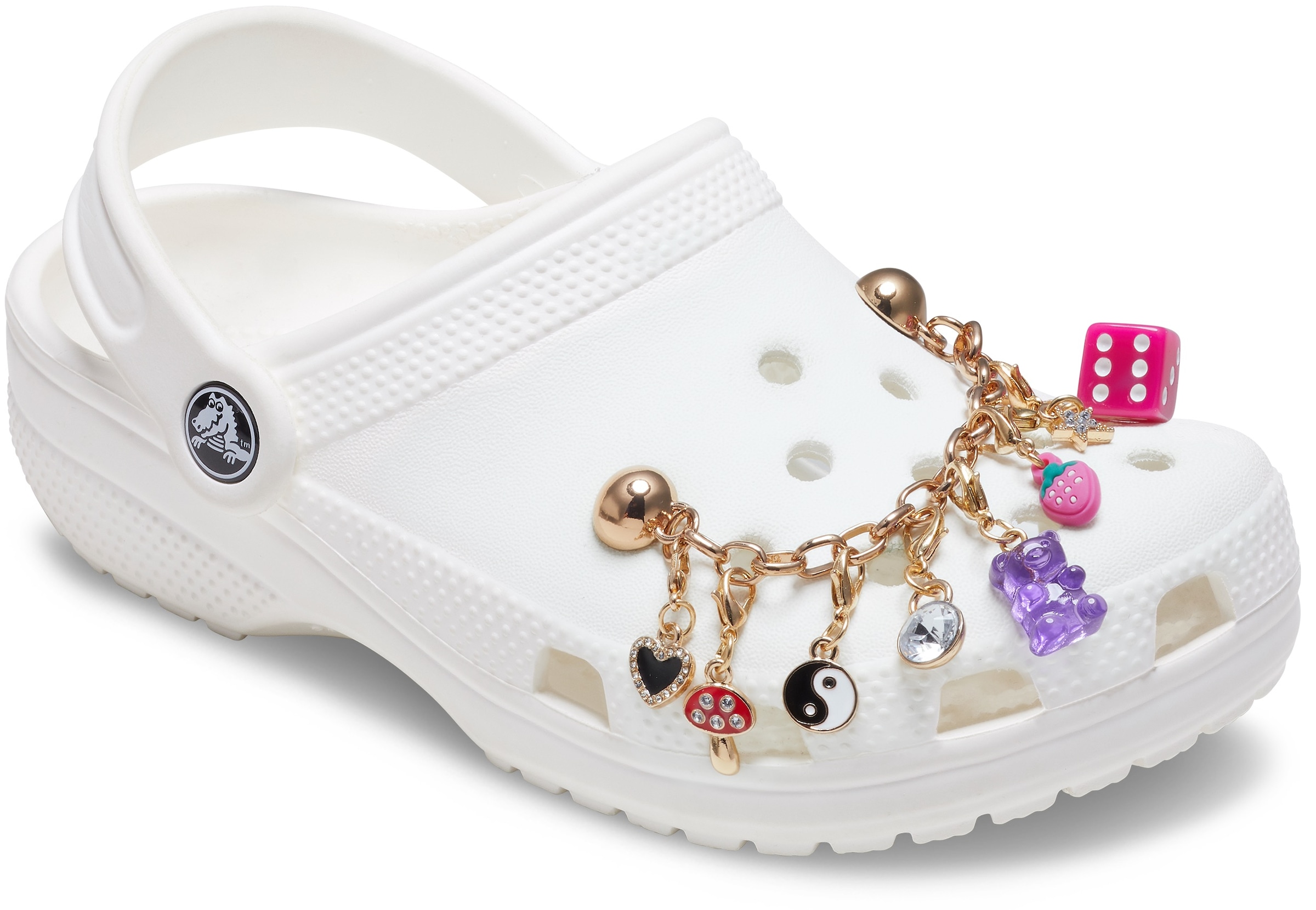 Crocs Schuhanstecker »Jibbitz™ "Custom Charm Chain"« Set, Kein Spielzeug. Nicht für Kinder unter 3 Jahren geeignet, 5 Stk. , Schuh-Dekoration mit Charm-Kette und Anhängern