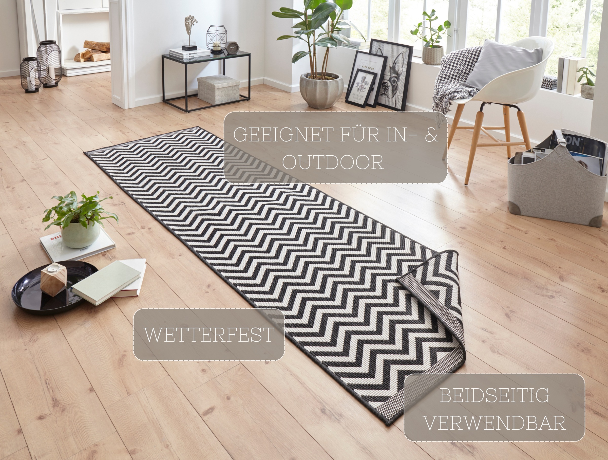 NORTHRUGS Teppich »Palma Wendeteppich«, rechteckig, 5 mm Höhe, In-& Outdoor günstig online kaufen