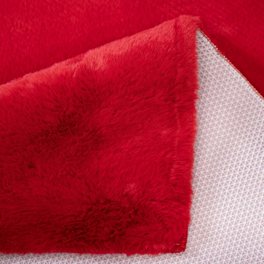 Carpet City Badematte »Topia Mats, Badteppich uni«, rutschhemmend beschichtet, strapazierfähig, Hochflor, Kaninchen Haptik, Polyester, Badezimmerteppich, waschbar