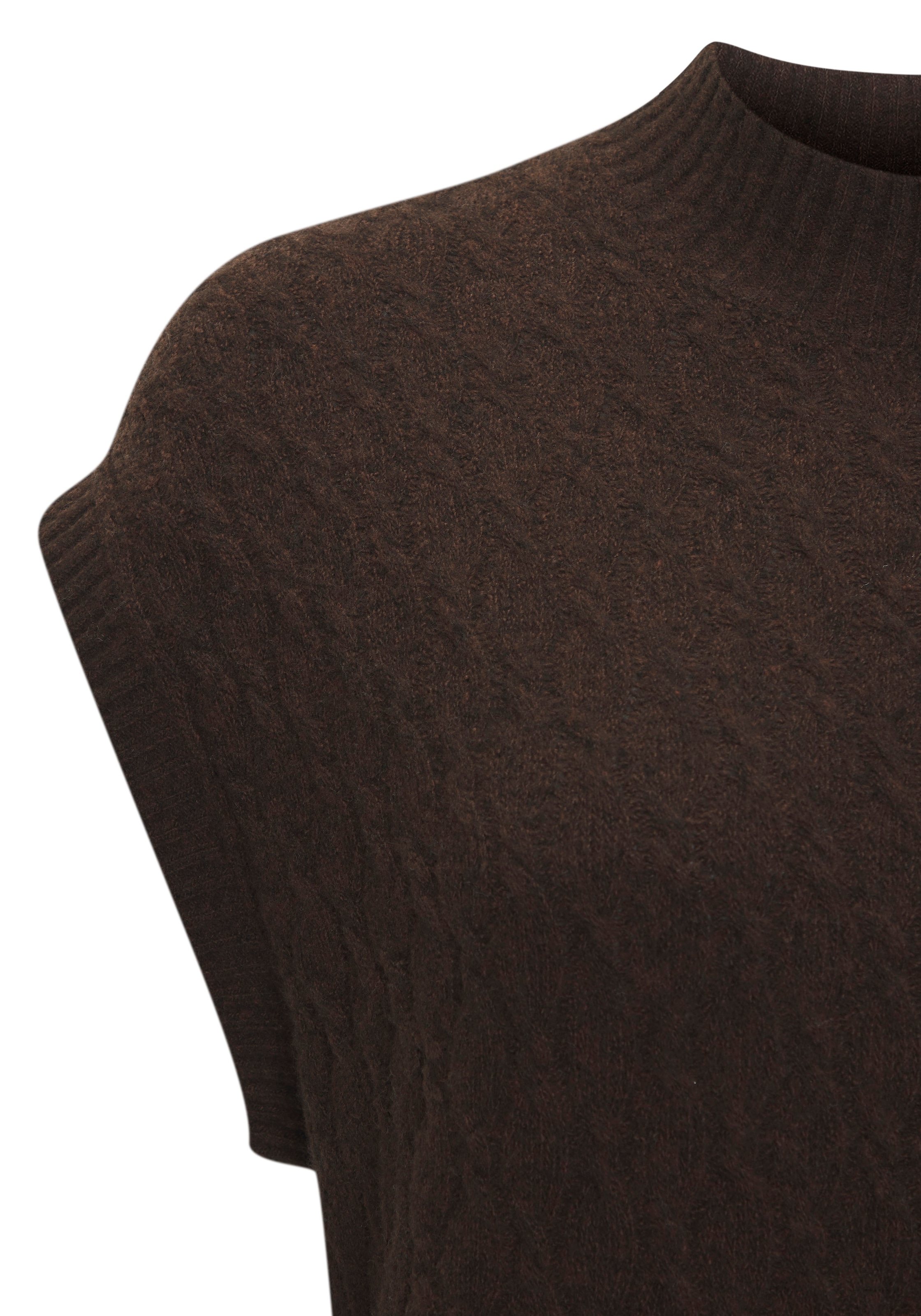 French Connection Pullunder mit Zopfmuster und kleinem Stehkragen, Loungewear