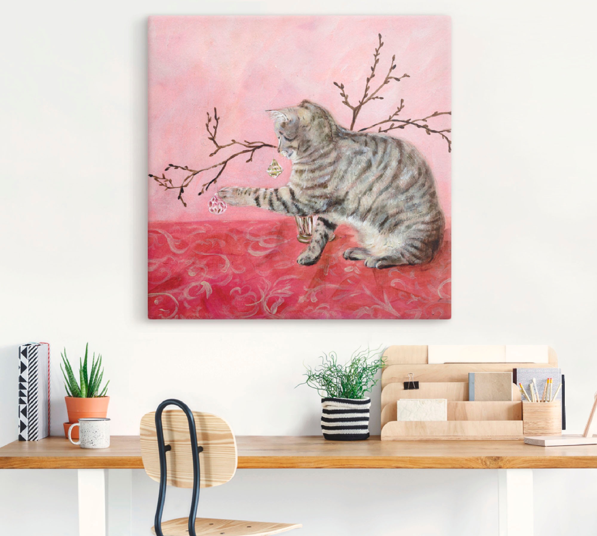 Artland Leinwandbild »Katzenspiel«, Haustiere, (1 St.), auf Keilrahmen gespannt