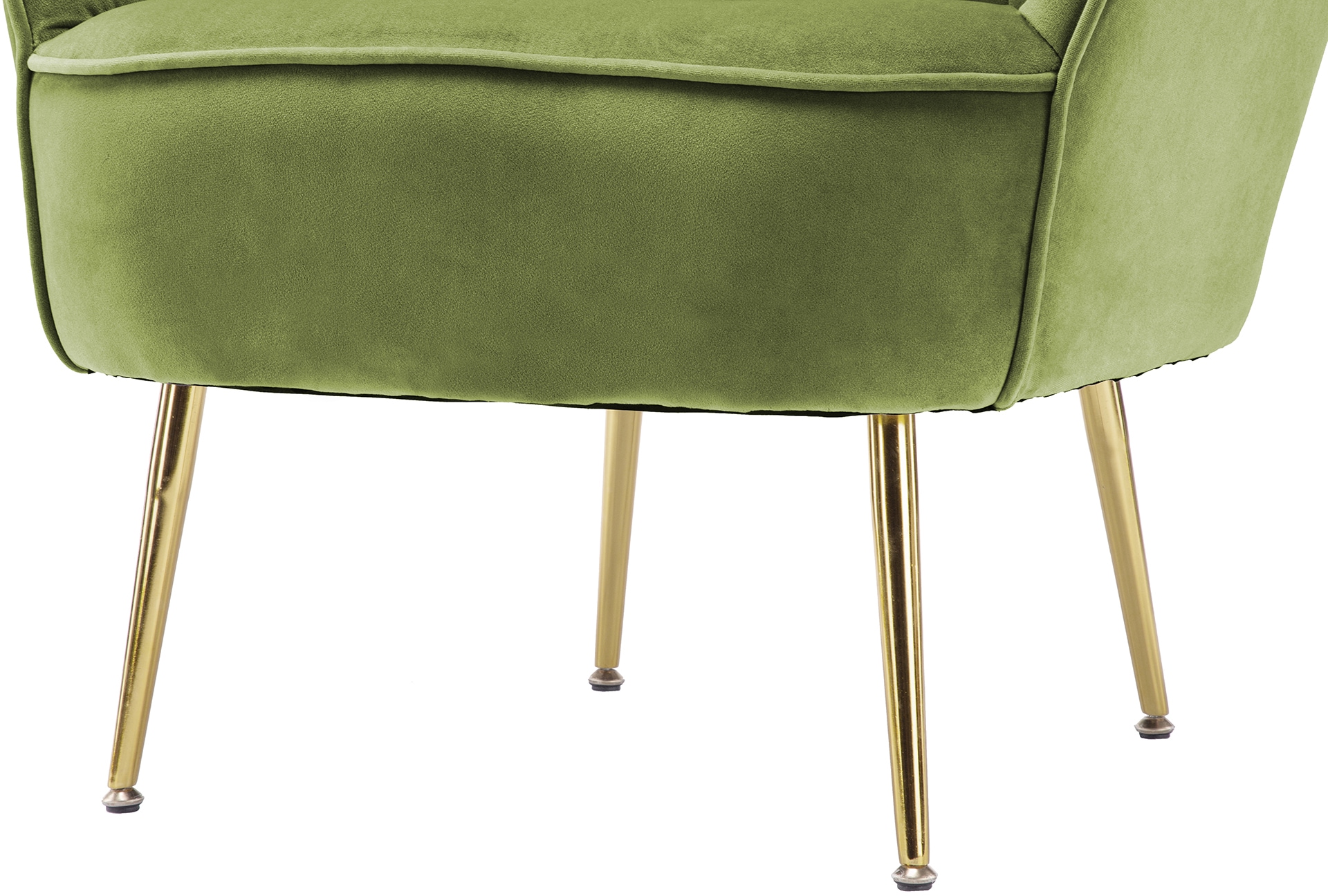 Kayoom Sessel »Loulan 125, gemütlicher Cocktail-Sessel, edler Samtbezug« 1 Stk. tlg. Cocktail-Sessel, Rückenlehne mit Ziernaht, Metallbeine in Gold