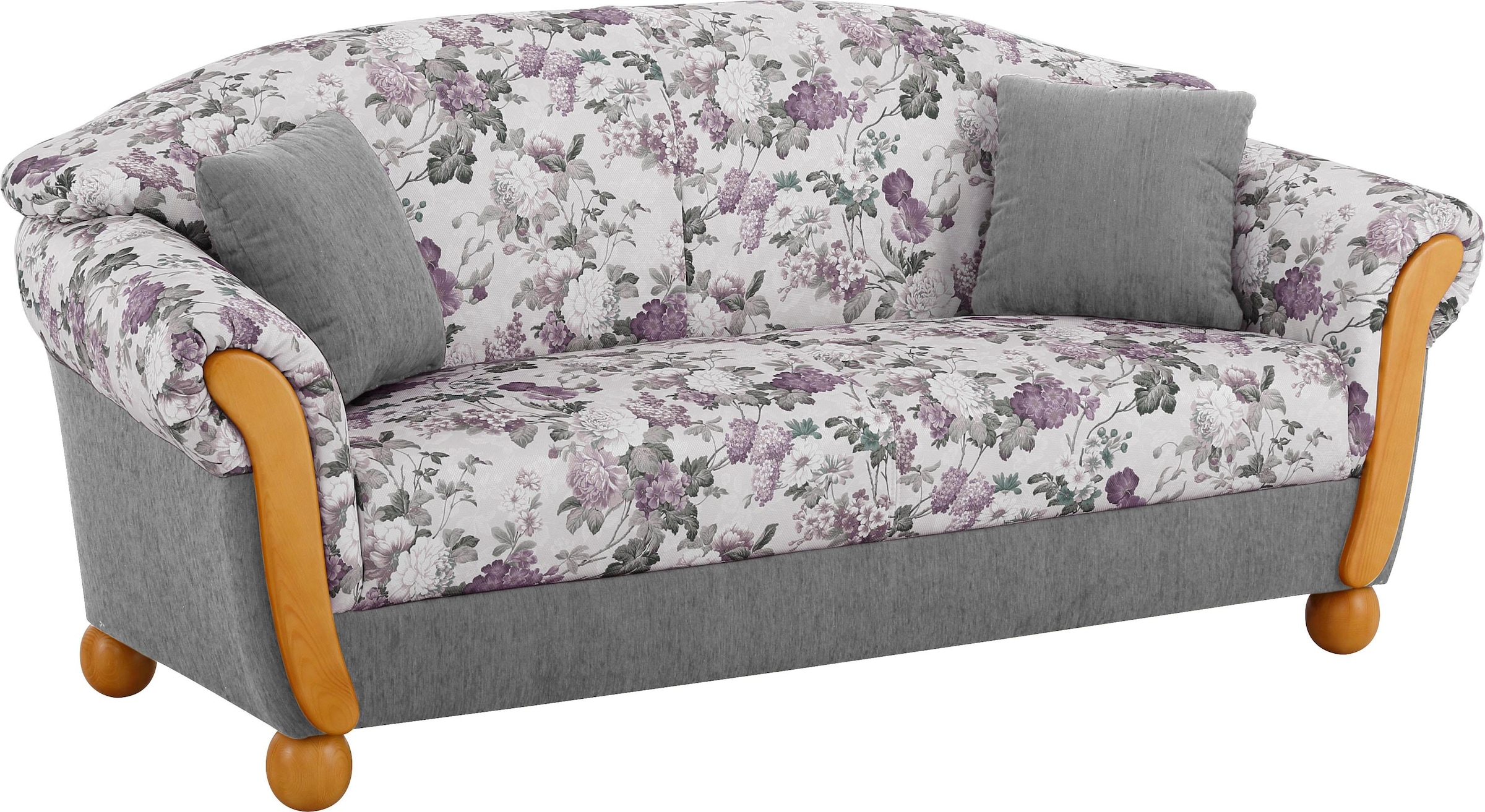 Home affaire 3-Sitzer »Milano, bequemes Sofa mit geschwungenen Armlehnen, L günstig online kaufen