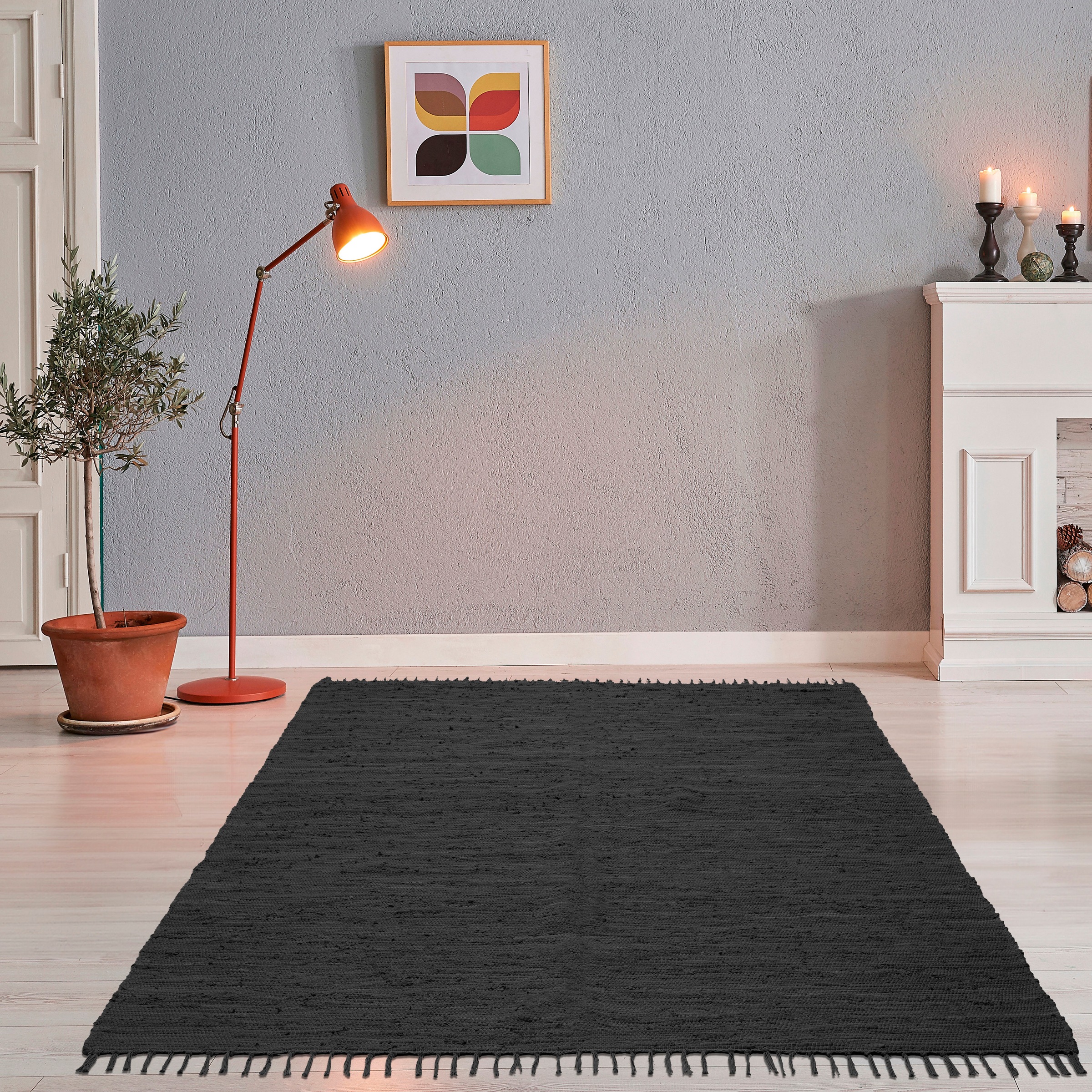 THEKO Teppich »Happy Cotton Fleckerl, handgewebt«, rechteckig, 5 mm Höhe, F günstig online kaufen