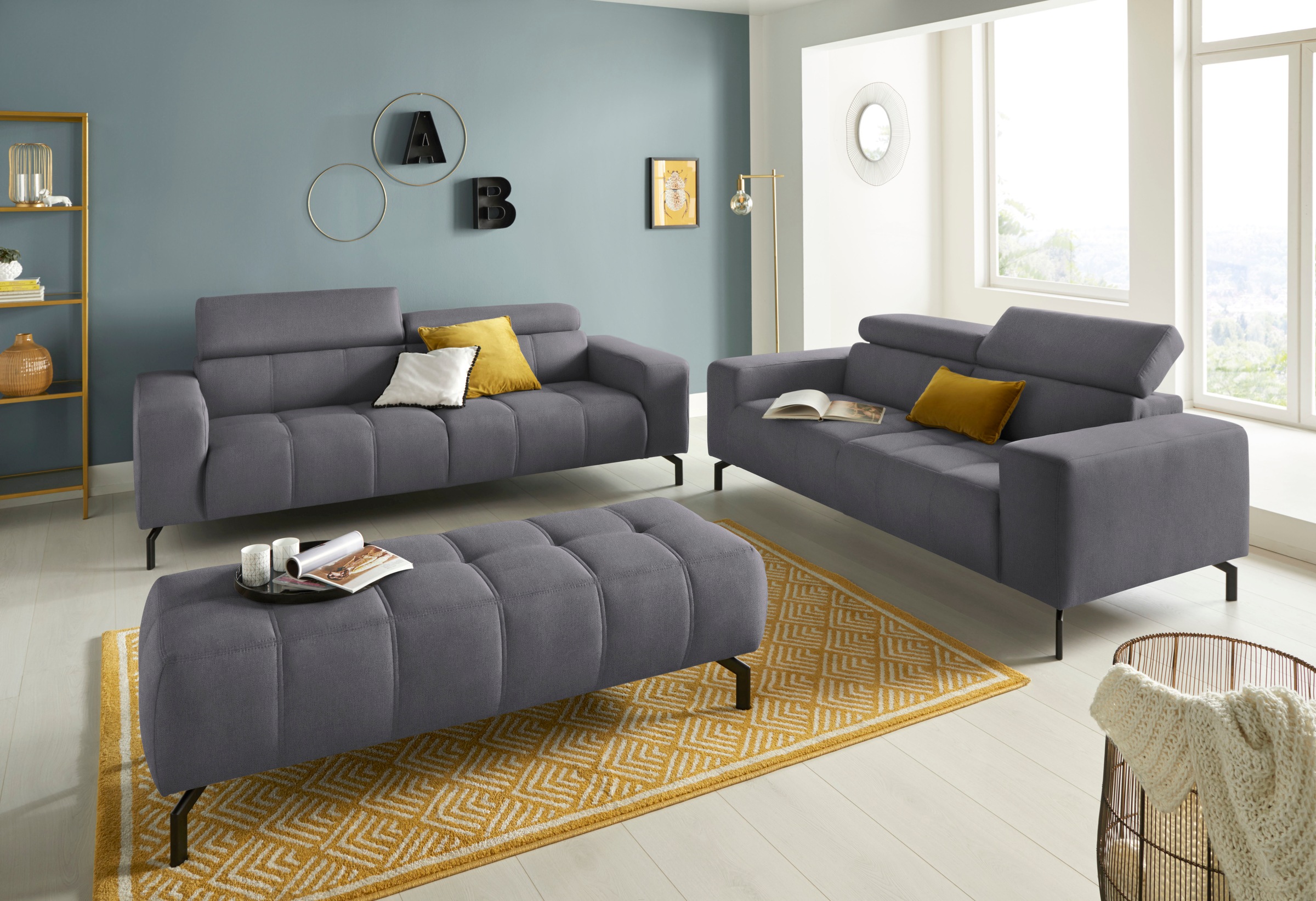DOMO collection Polsterhocker »Cunelli«, passend zur "Cunelli"-Serie