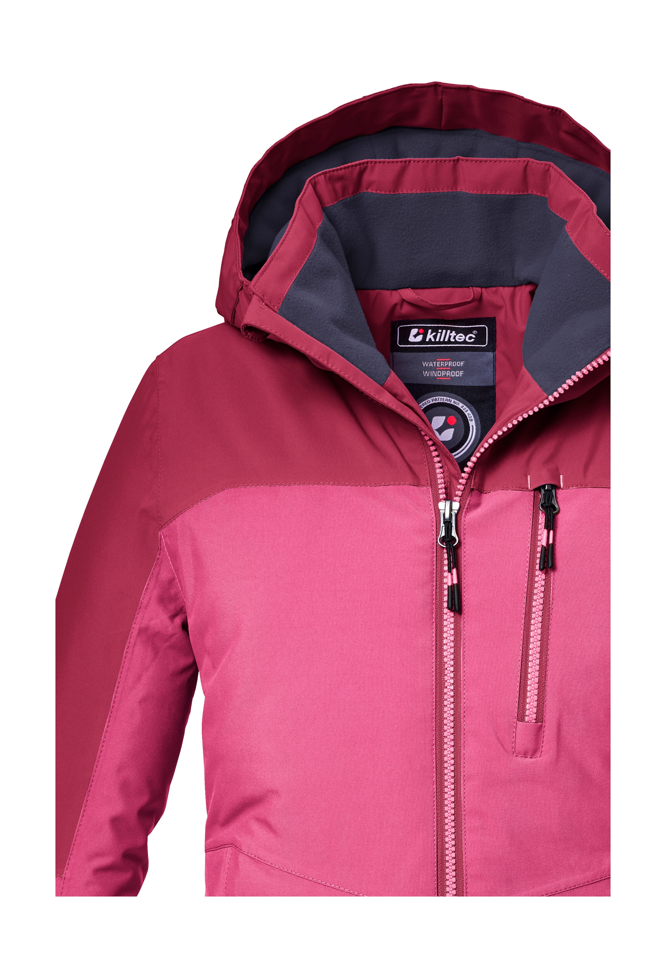 Killtec Funktionsjacke »KOW 353 GRLS JCKT«, Wasserdichte Mädchenjacke mit Kapuze, Schneefang und Fleece-Einsatz