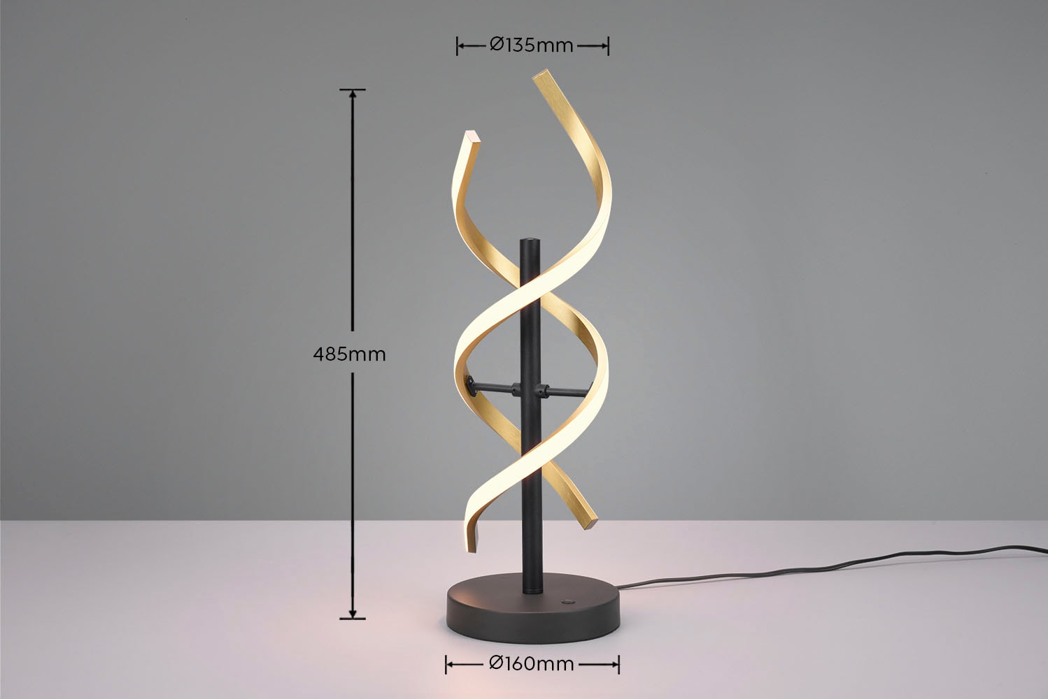 TRIO Leuchten LED Tischleuchte »Sequence«, 1 flammig, Leuchtmittel LED-Board | ohne Leuchtmittel, Tischlampe dimmbar, Lichtfarbe einstellbar, Touch Steuerung, Memory