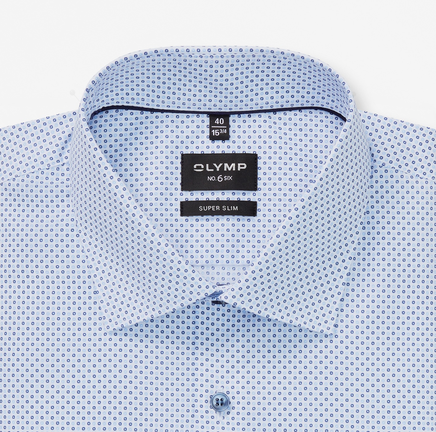 OLYMP Langarmhemd »No 6 six« super slim, New York Kentkragen, gemustert, Businesshemd