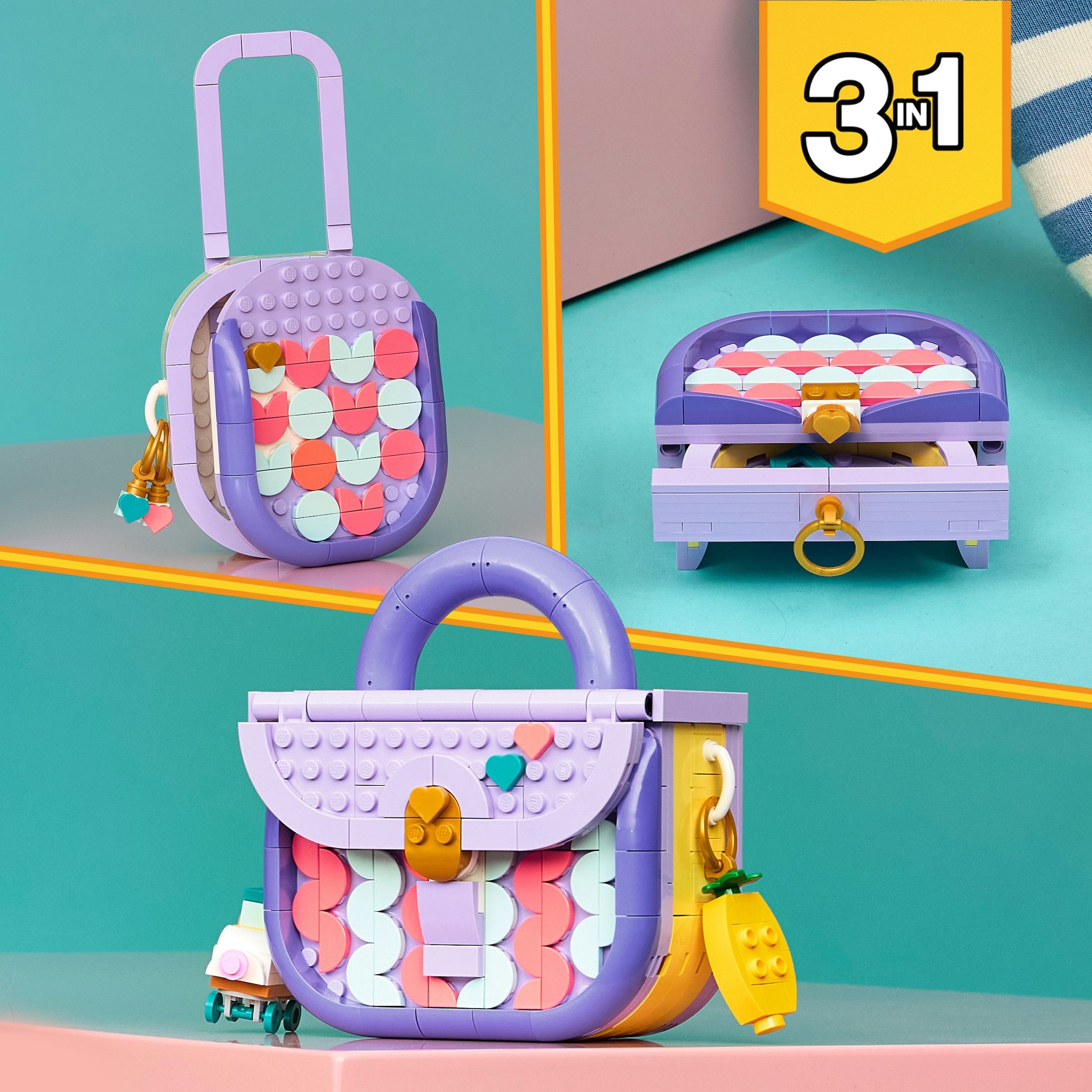 LEGO® Konstruktionsspielsteine »Modische Tasche mit Staufach (31391), LEGO Creator« Made in Europe