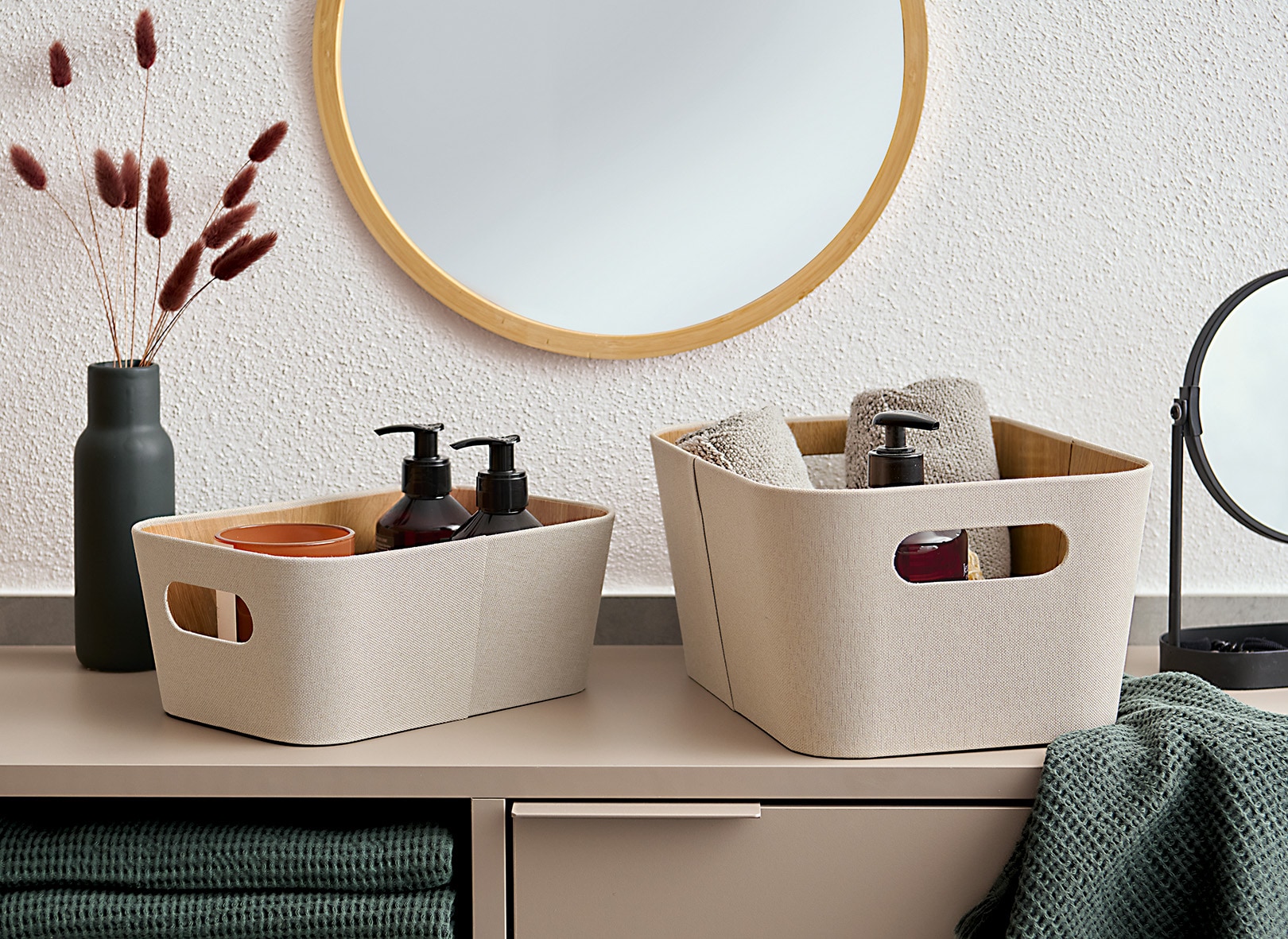 Zeller Present Aufbewahrungsbox »Aufbewahrungsbox, 2er Set., Pappe/Polyester« ca. 30,5x23x15,2 cm