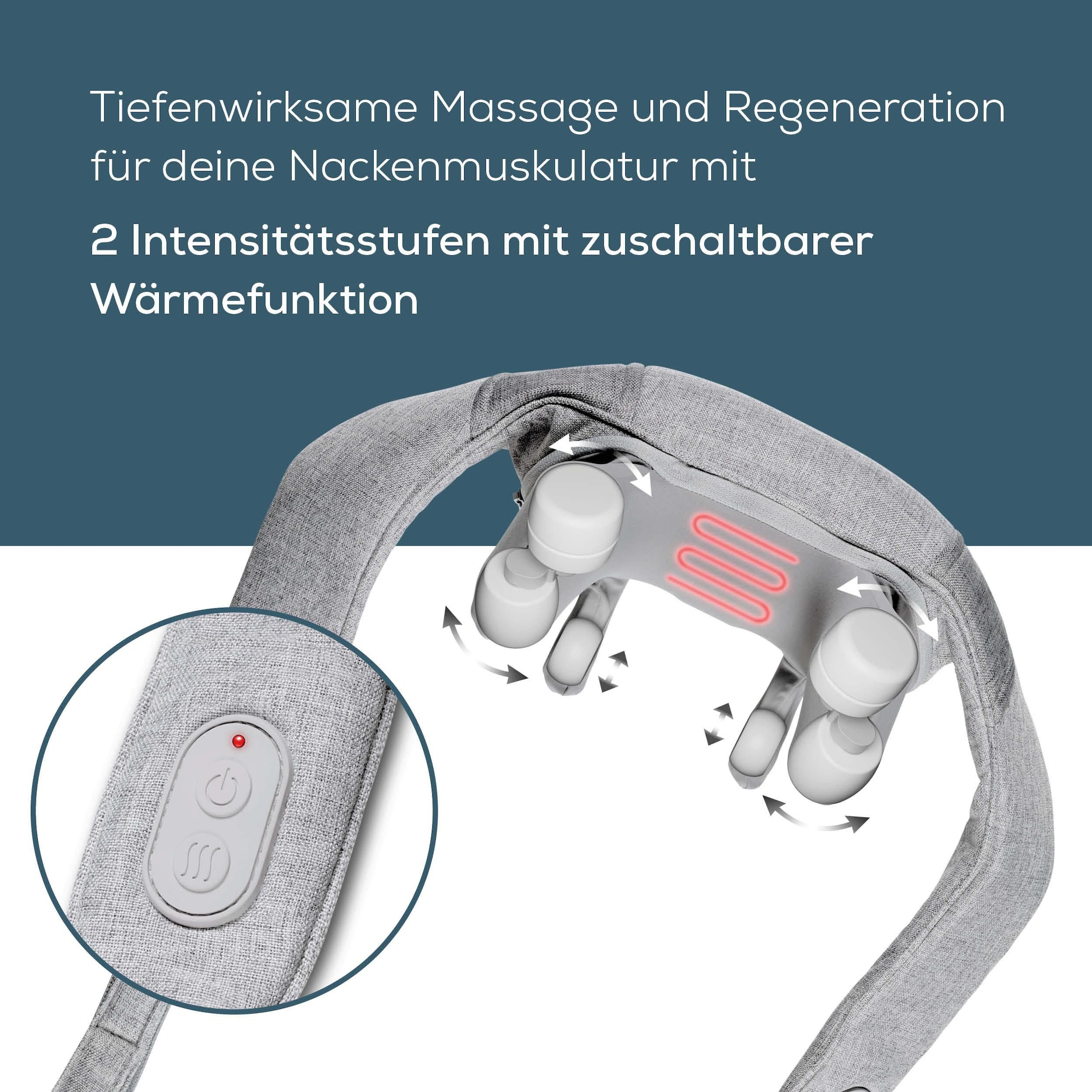 BEURER Nacken-Massagegerät »MG 154 mit Wärmefunktion, für Schultern und Nacken«, der Wellnessmoment im Alltag, kabellose Nutzung