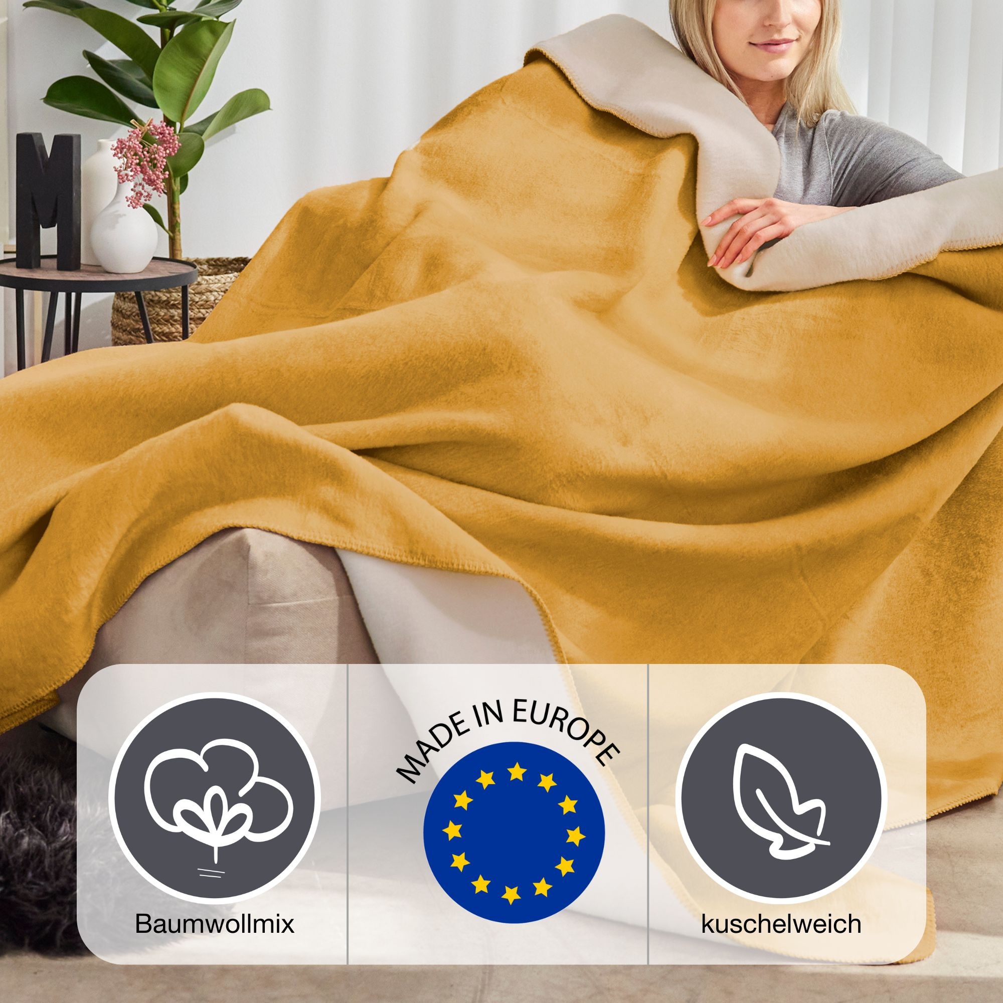 IBENA Wohndecke »Jacquard Decke Dublin«, in trendigen Pastellfarben