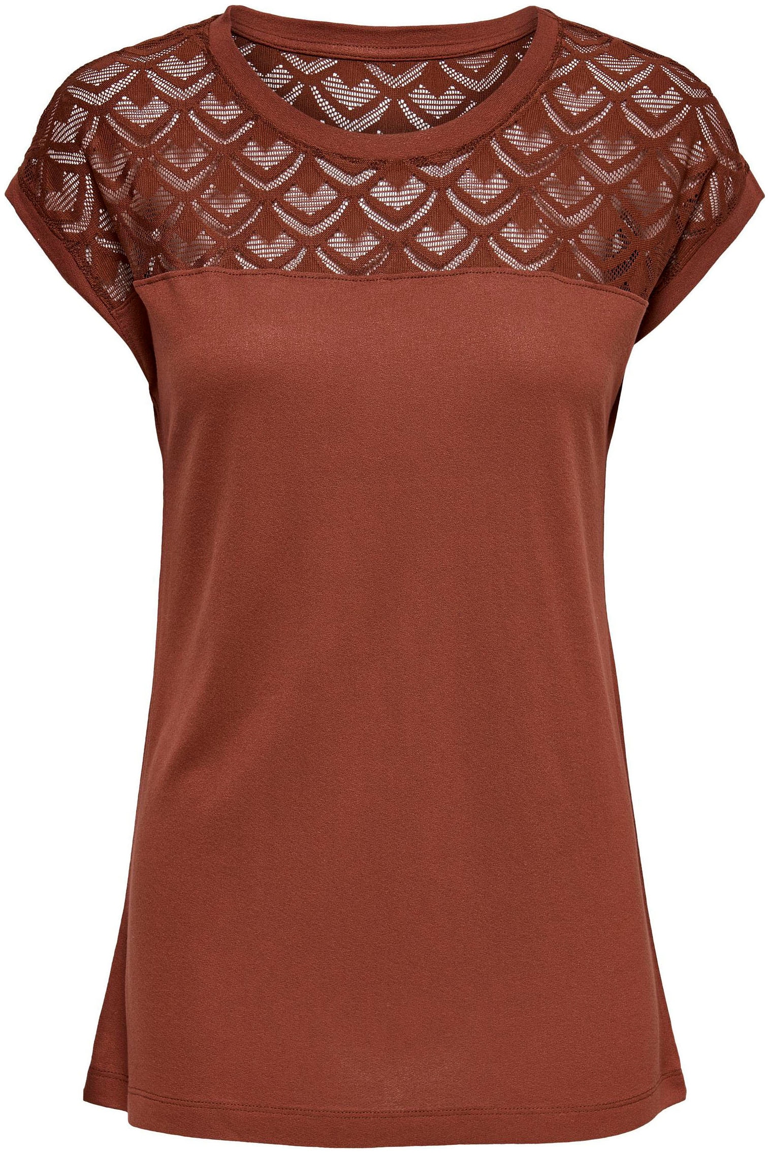 ONLY Spitzenshirt »ONLNICOLE LIFE S/S MIX TOP NOOS JRS«