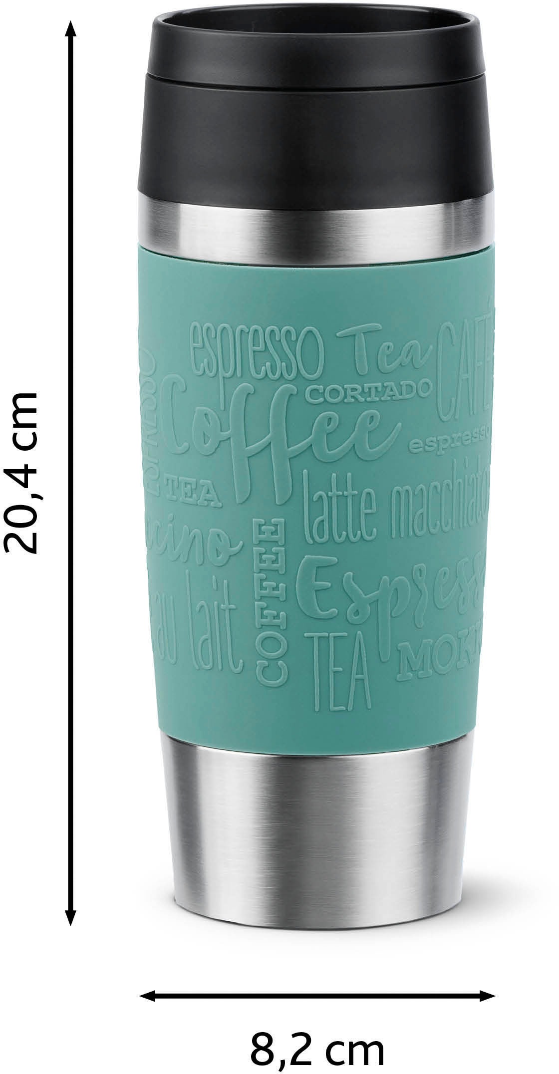 Emsa Thermobecher »Travel Mug Classic, mit 360°-Trinköffnung«, 4h heiß, 8h kalt - 360 ml / 6h heiß, 12h kalt - 500 ml, 100% dicht