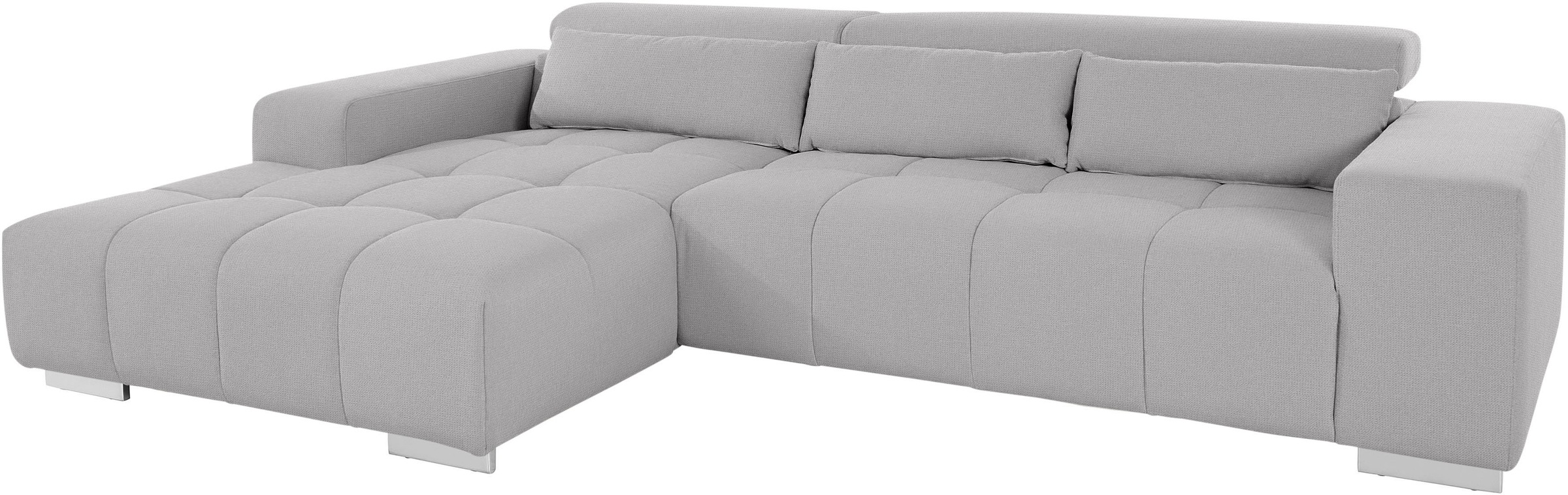 COTTA Ecksofa »Orion L-Form«, mit Kopfteilverstellung & 3 Nierenkissen