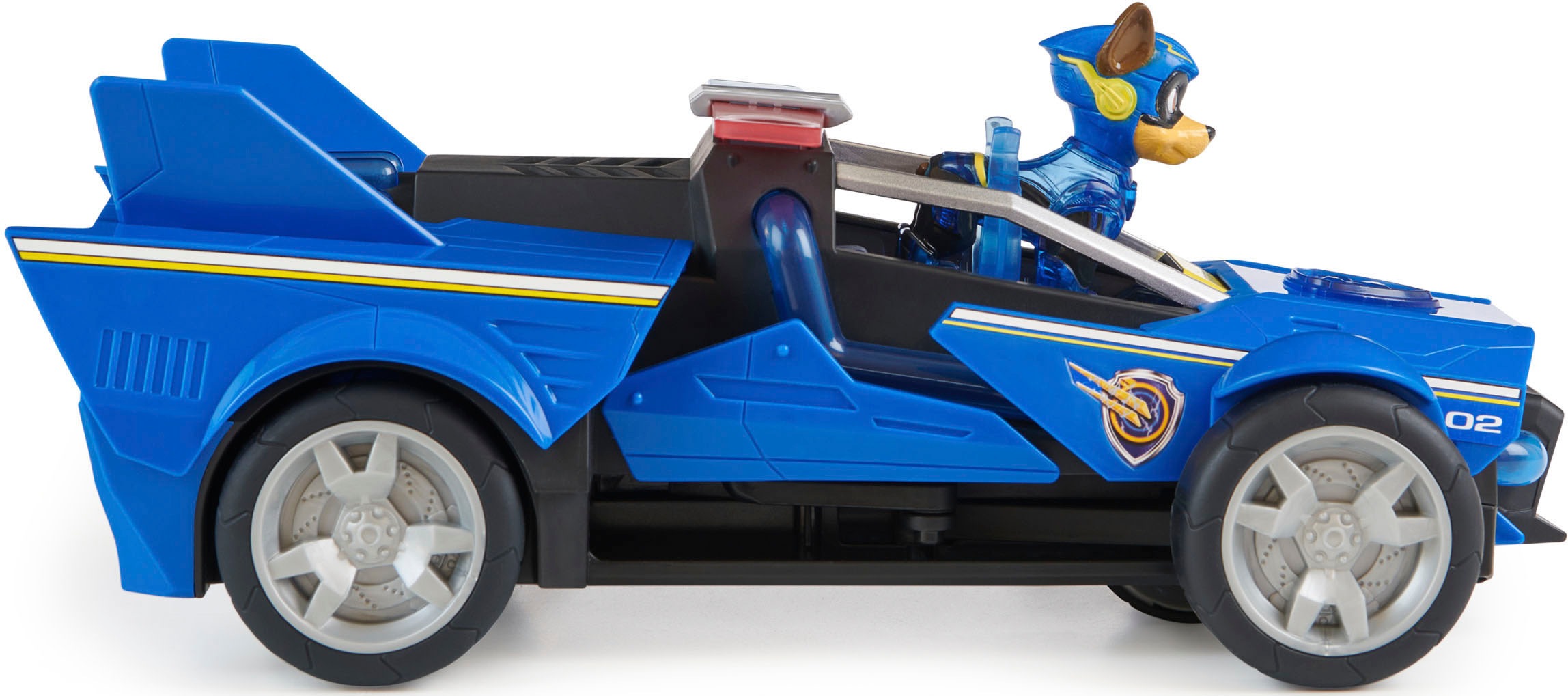 Spin Master Spielzeug-Rennwagen »Paw Patrol - Movie II - Chases Deluxe Raketen-Fahrzeug«, Superhelden-Raketenfahrzeug inkl. Chase Figur