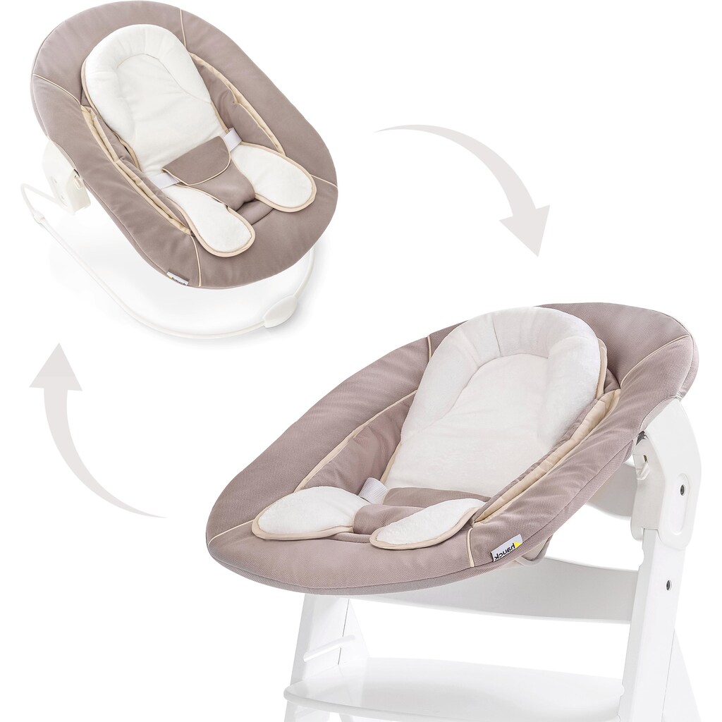 Hauck Hochstuhlaufsatz »Alpha Bouncer 2in1 Wippenaufsatz, Stretch beige« bis, 9 kg