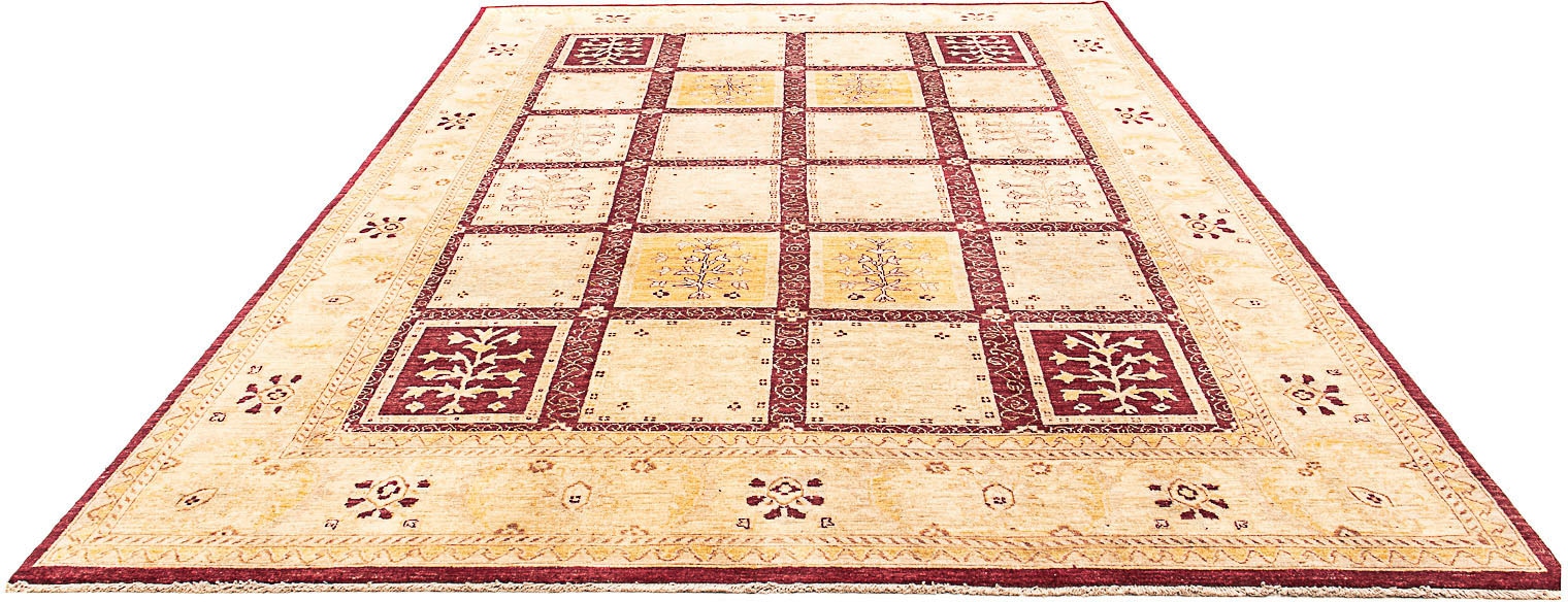 Wollteppich „Shiraz Medaillon 270 x 163 cm“, rechteckig, Unikat mit Zertifikat Dunkelrot 1 mm B/L: 163 cm x 270 cm – 1 mm